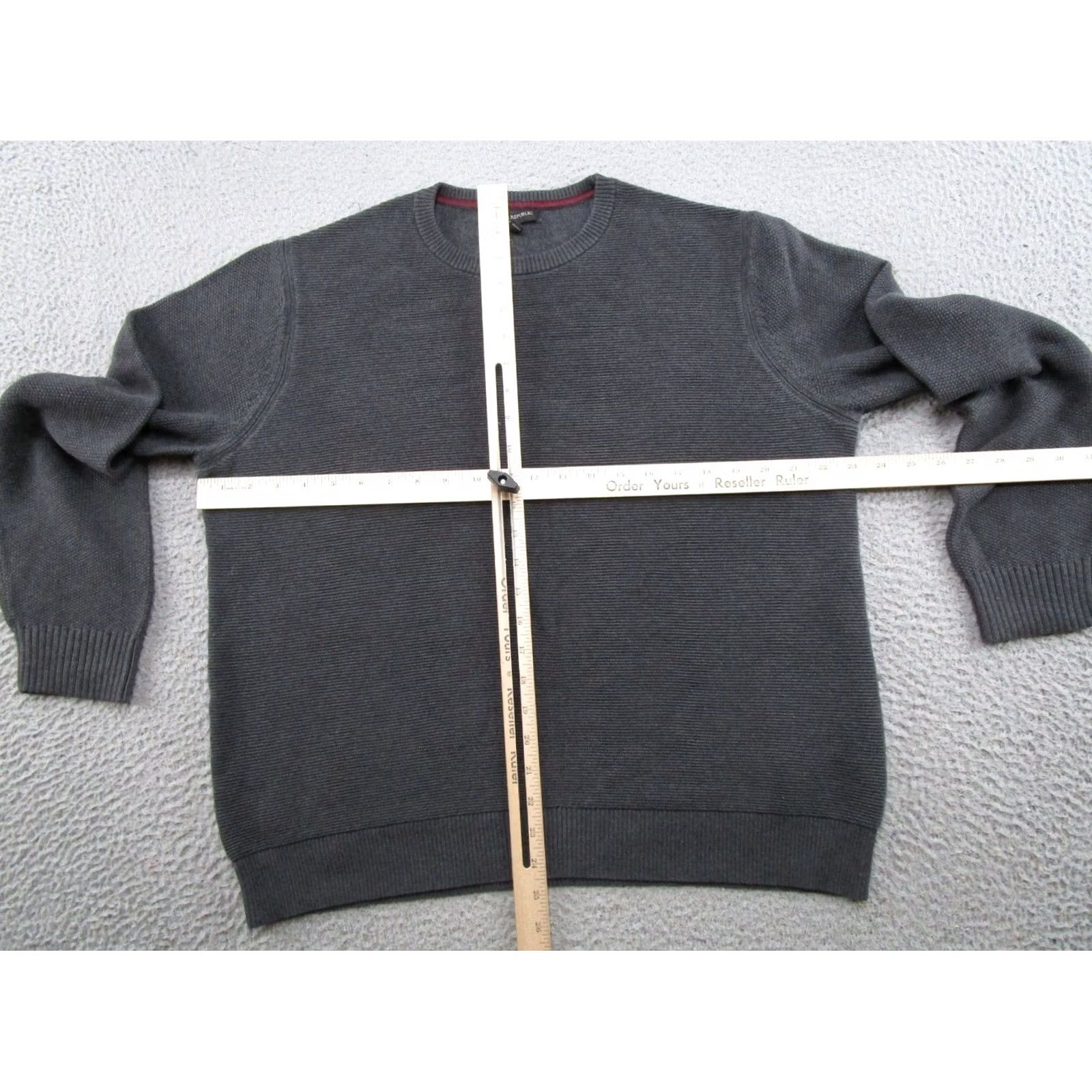 Banana Republic Banana Republic Mens Gray 100% Cotton Knit Sweater Crewneck XL Preppy Pullover Shirt Size US XL / EU 56 / 4 - 4 Thumbnail