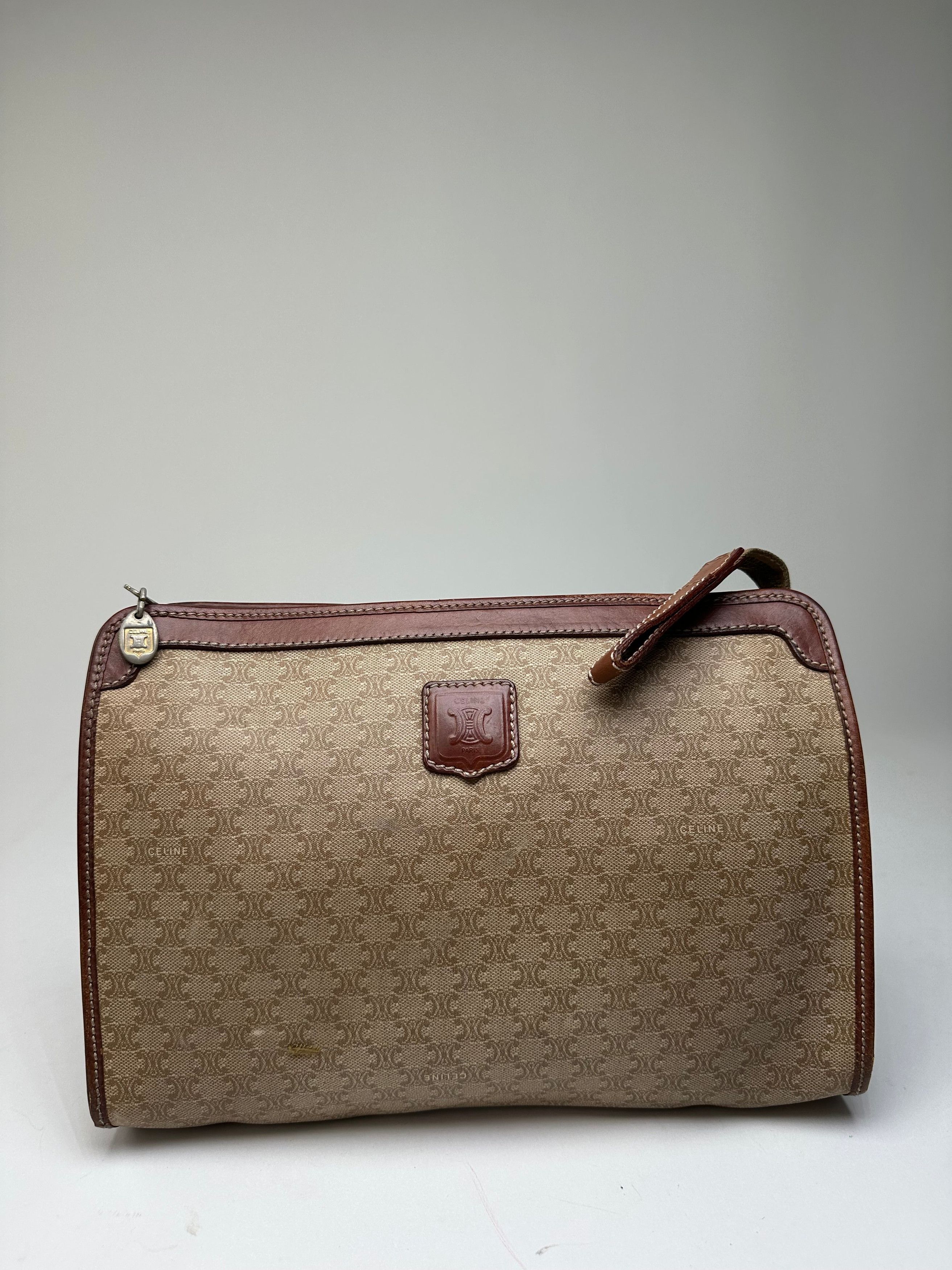 Celine Vintage Macadam Canvas Clutch Bag Beige Size ONE SIZE - 1 Thumbnail