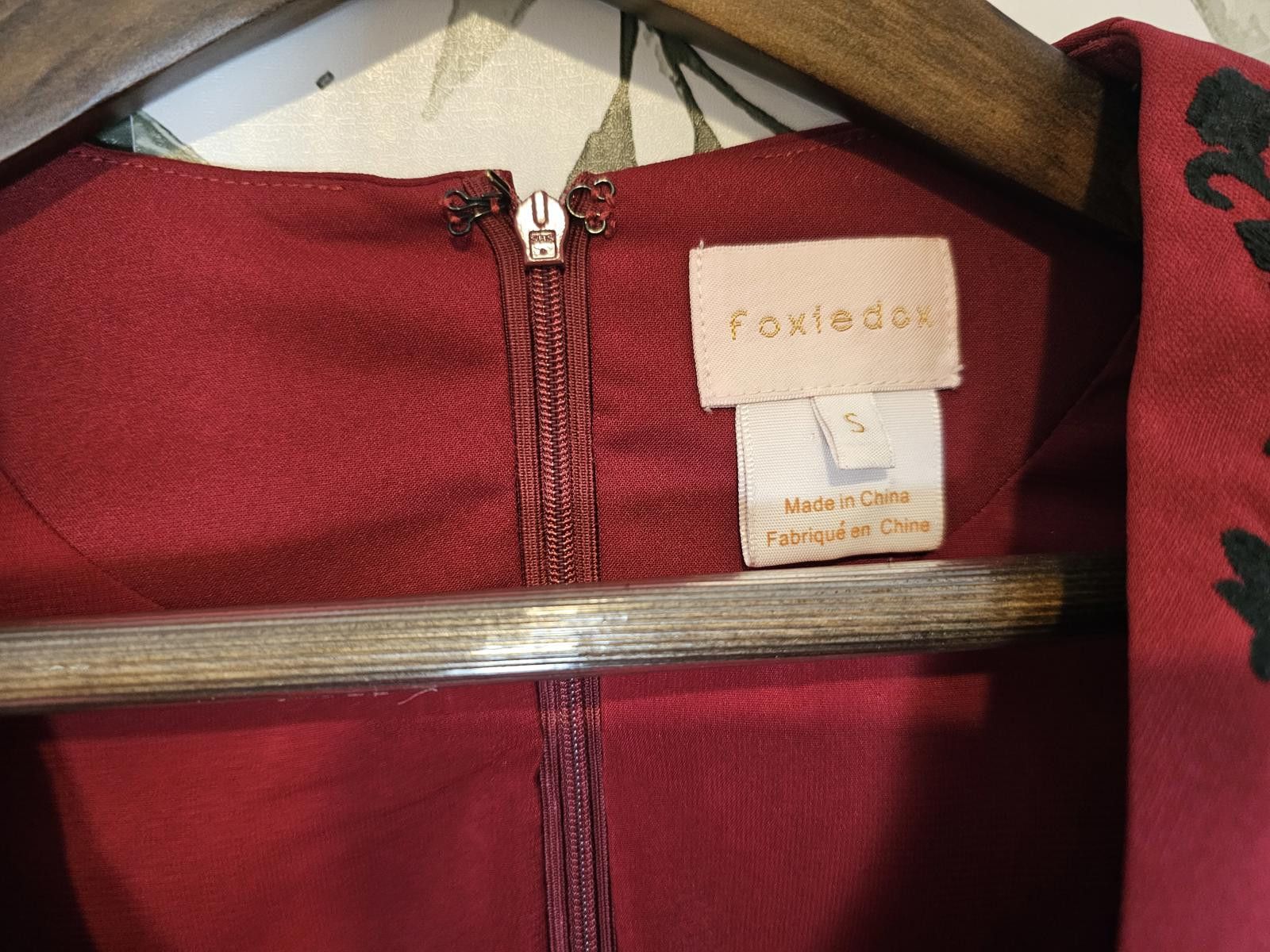 Other Foxiedox Anthropologie Dress Red Womens Size S Embroidered Size XS / US 0-2 / IT 36-38 - 3 Thumbnail