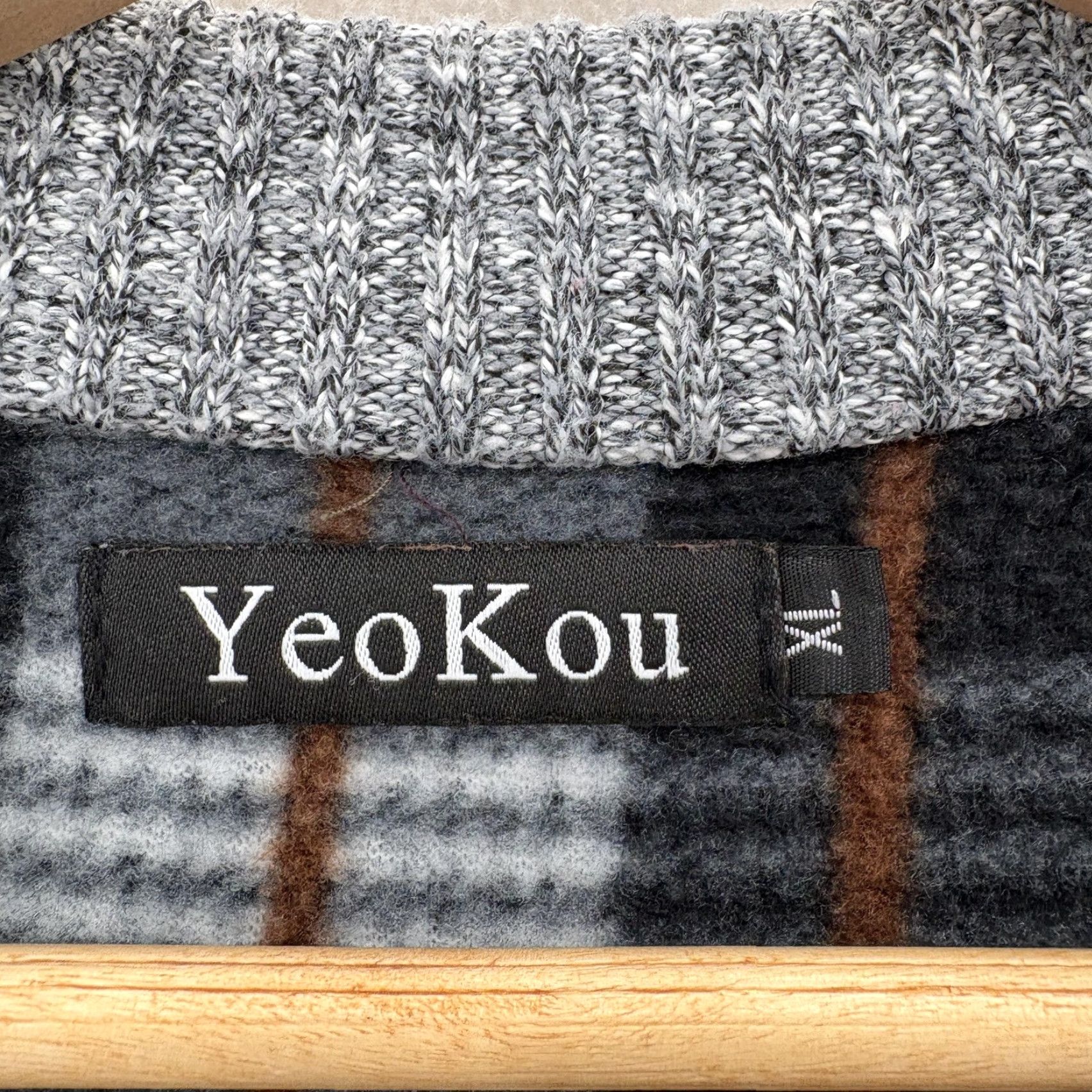 Vintage YeoKou Sweater Mens XL Gray Full Zip Cashmere Wool Blend Knit Cozy Size US XL / EU 56 / 4 - 4 Thumbnail