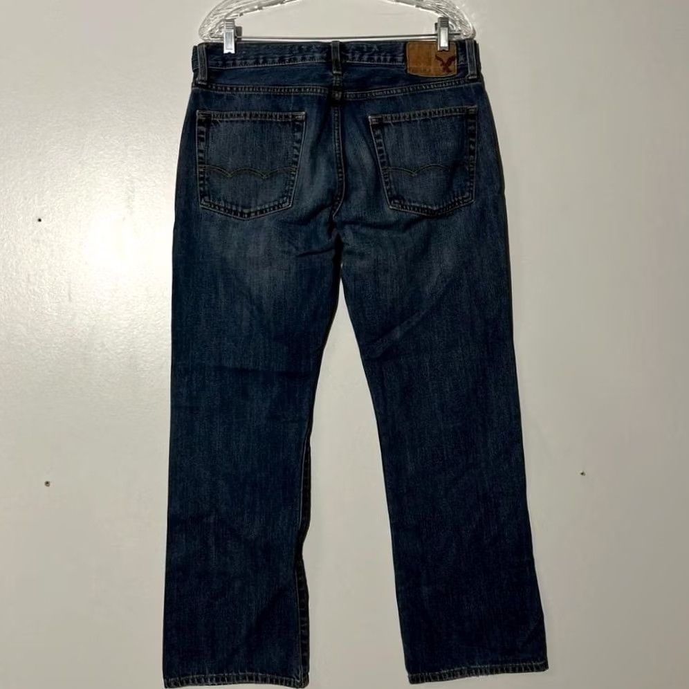 American Eagle Outfitters American Eagle Outfitters Original Boot Jeans 34x30 Mens Blue Denim 5-Pocket Carry Logo Belt Loop Topstitching Size US 29 - 4 Thumbnail