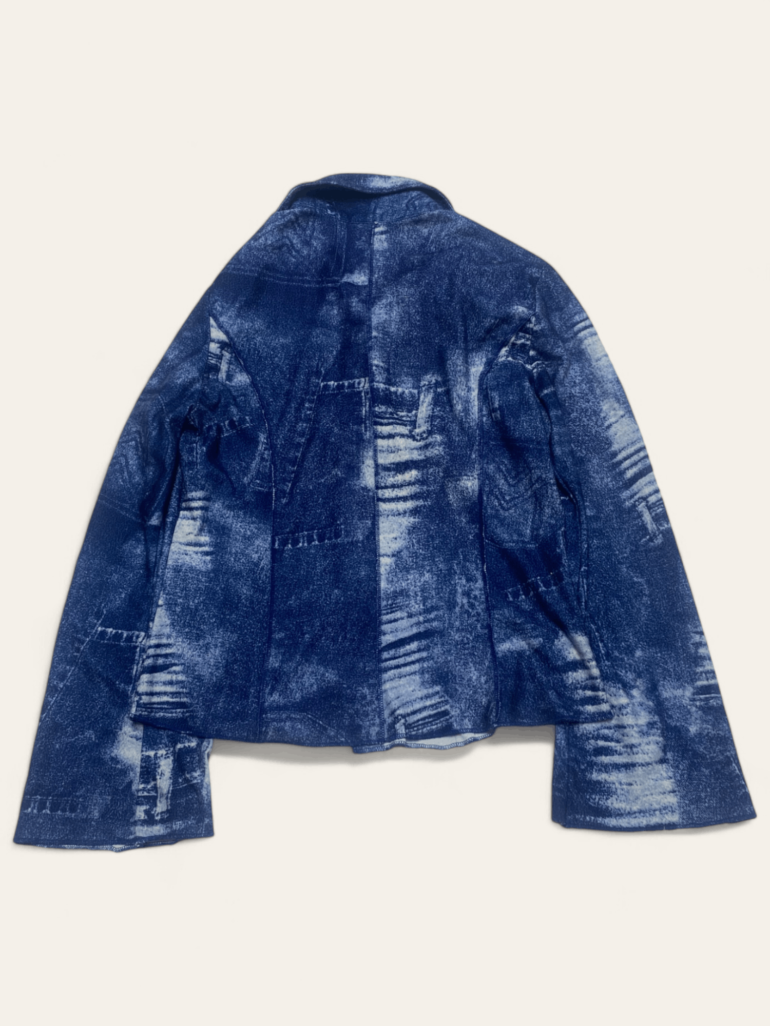 Versace 90s Vintage VERACE Blue Sea Pattern Overprint Blouse Size M / US 6-8 / IT 42-44 - 7 Thumbnail