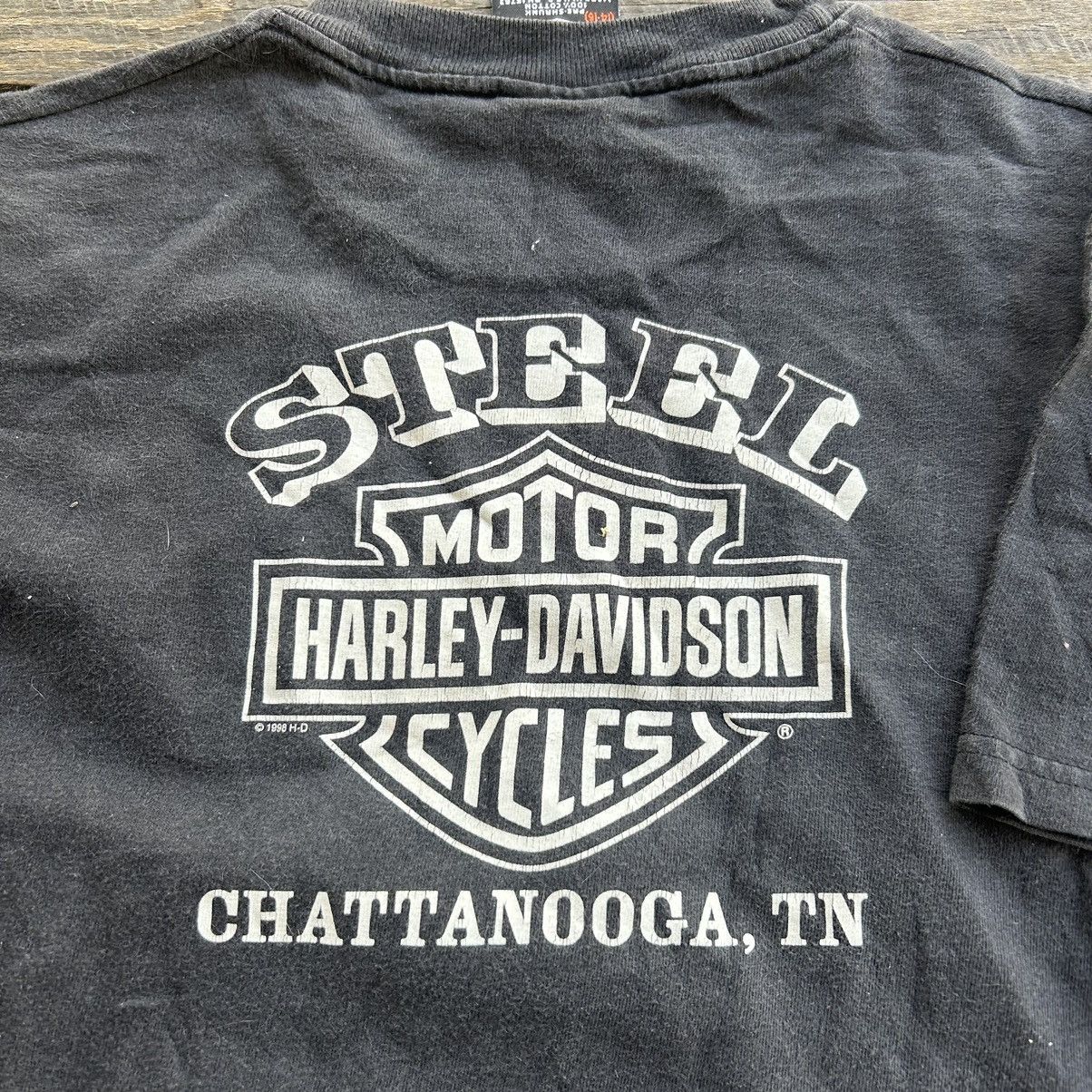 Harley Davidson Vintage 90s Faded Harley Davidson Space Earth Youth T Shirt Size US XS / EU 42 / 0 - 6 Thumbnail