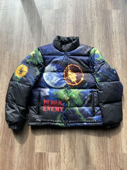 Supreme public hot sale enemy puffy jacket