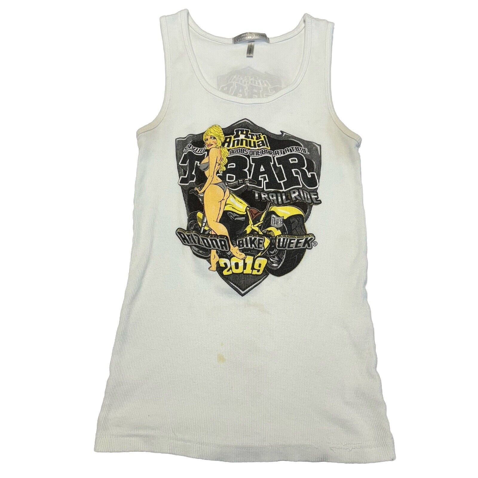 Other Hot Leathers Biker Week Shirt Womens 2XL White Tank Top Stre Size XXL / US 16-18 / IT 52-54 - 1 Thumbnail