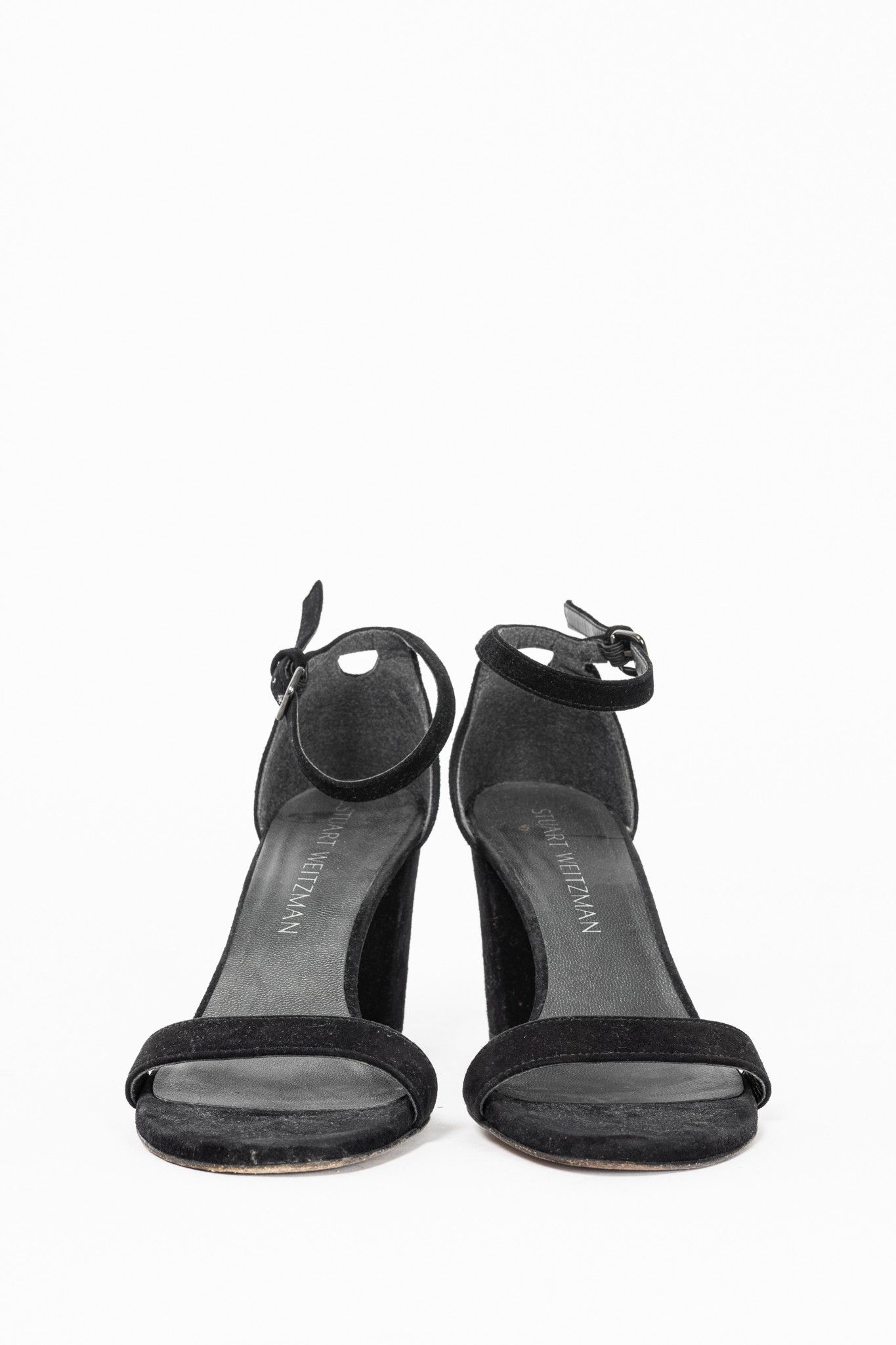 Stuart Weitzman Stuart Weitzman NearlyNude Black Suede Ankle-Strap Sandals Size US 6 / IT 36 - 2 Thumbnail