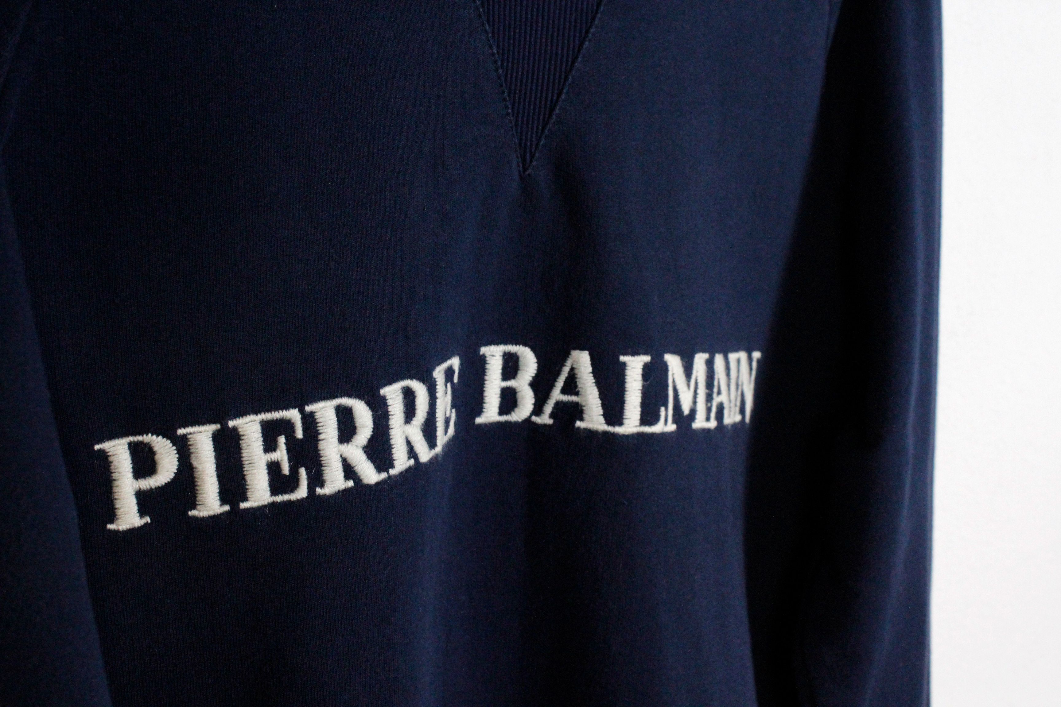 Pierre Balmain Pierre Balmain Navy Embroidered Logo Crew Sweatshirt 46 Size US S / EU 44-46 / 1 - 2 Thumbnail