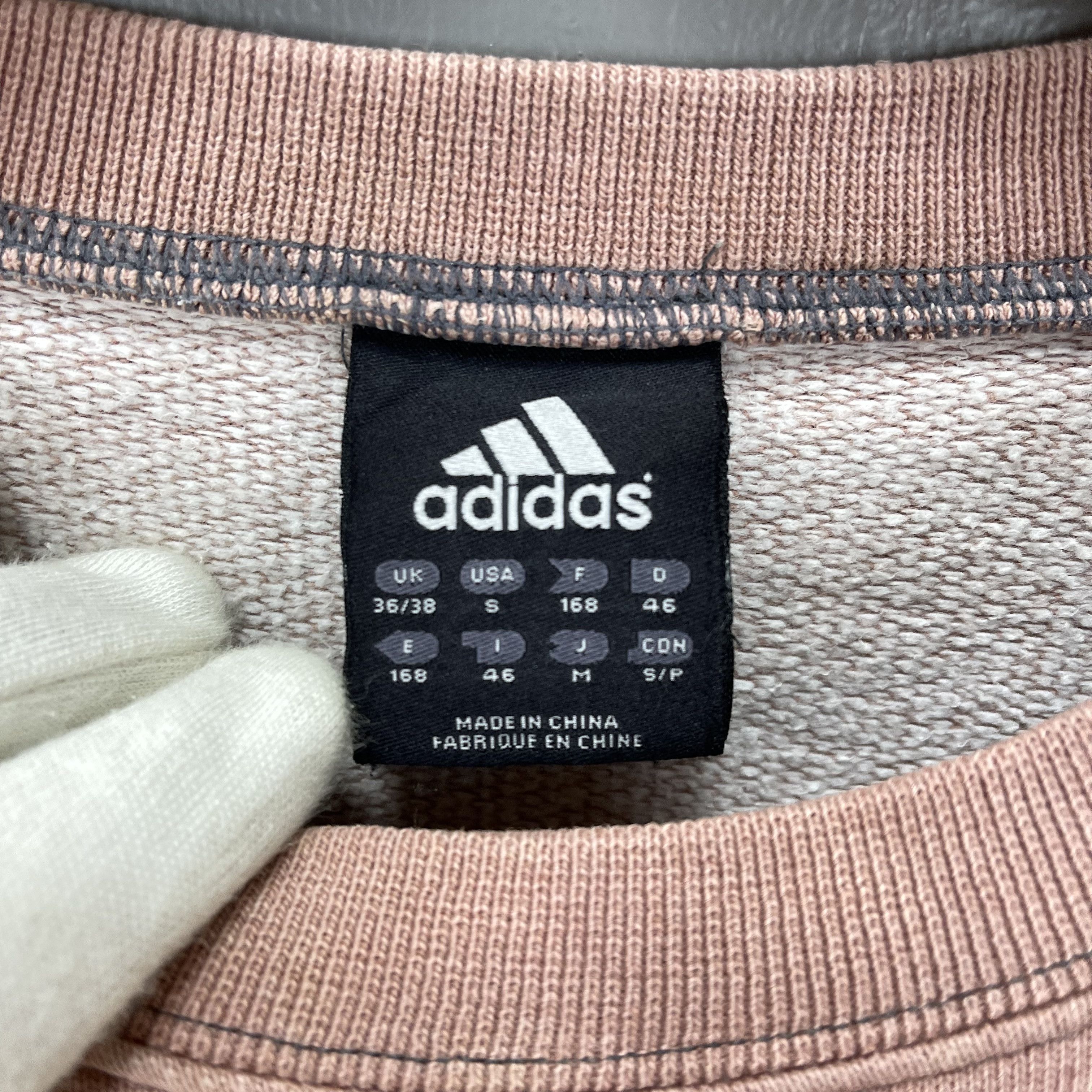 Adidas ADIDAS THREE STRIPE Crop Sweatshirt Acid Wash #1268/AR Size S / US 4 / IT 40 - 8 Thumbnail