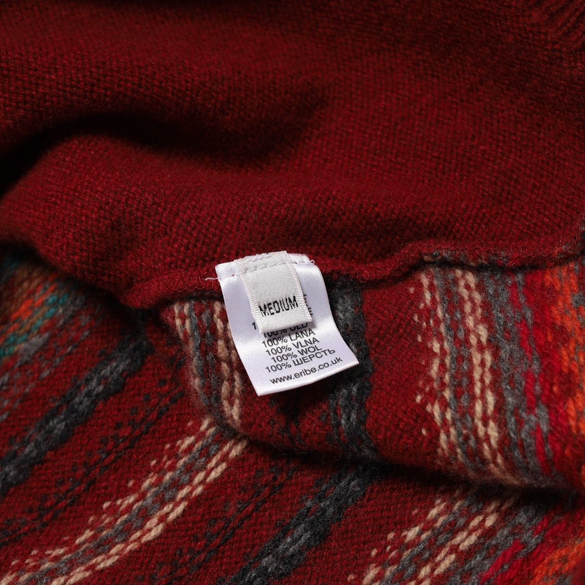 Other Eribe Scotland Wool Long Sweater Fair Isle Printed Striped Size M / US 6-8 / IT 42-44 - 9 Thumbnail