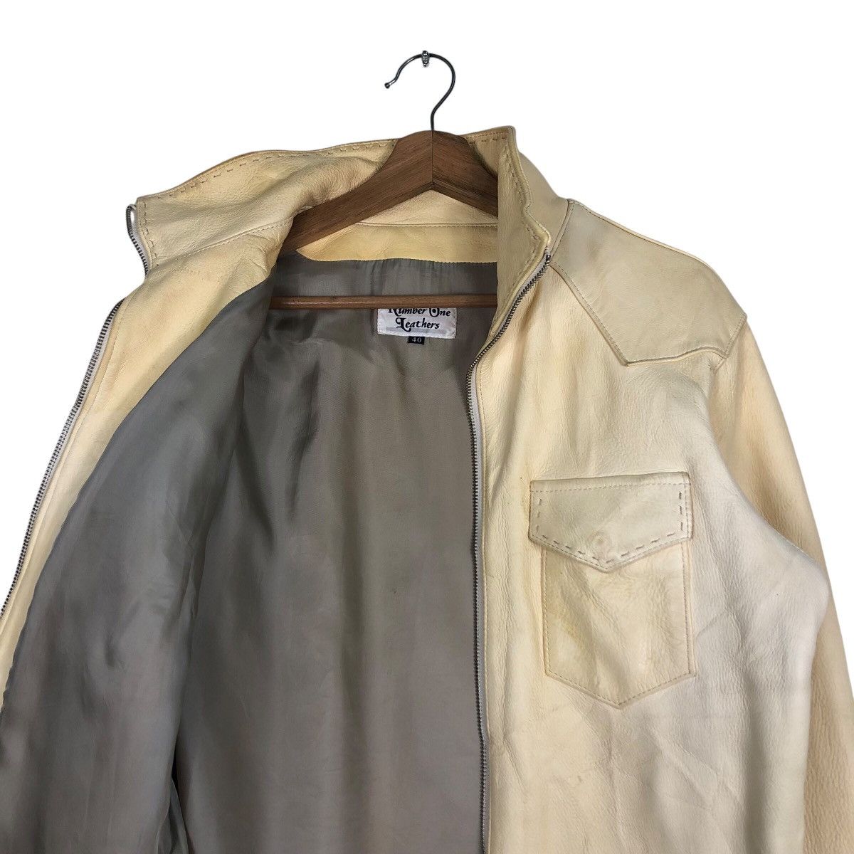 Japanese Brand 📌Vintage Leather Jacket Biker Number One Issey Miyake Size US M / EU 48-50 / 2 - 13 Thumbnail