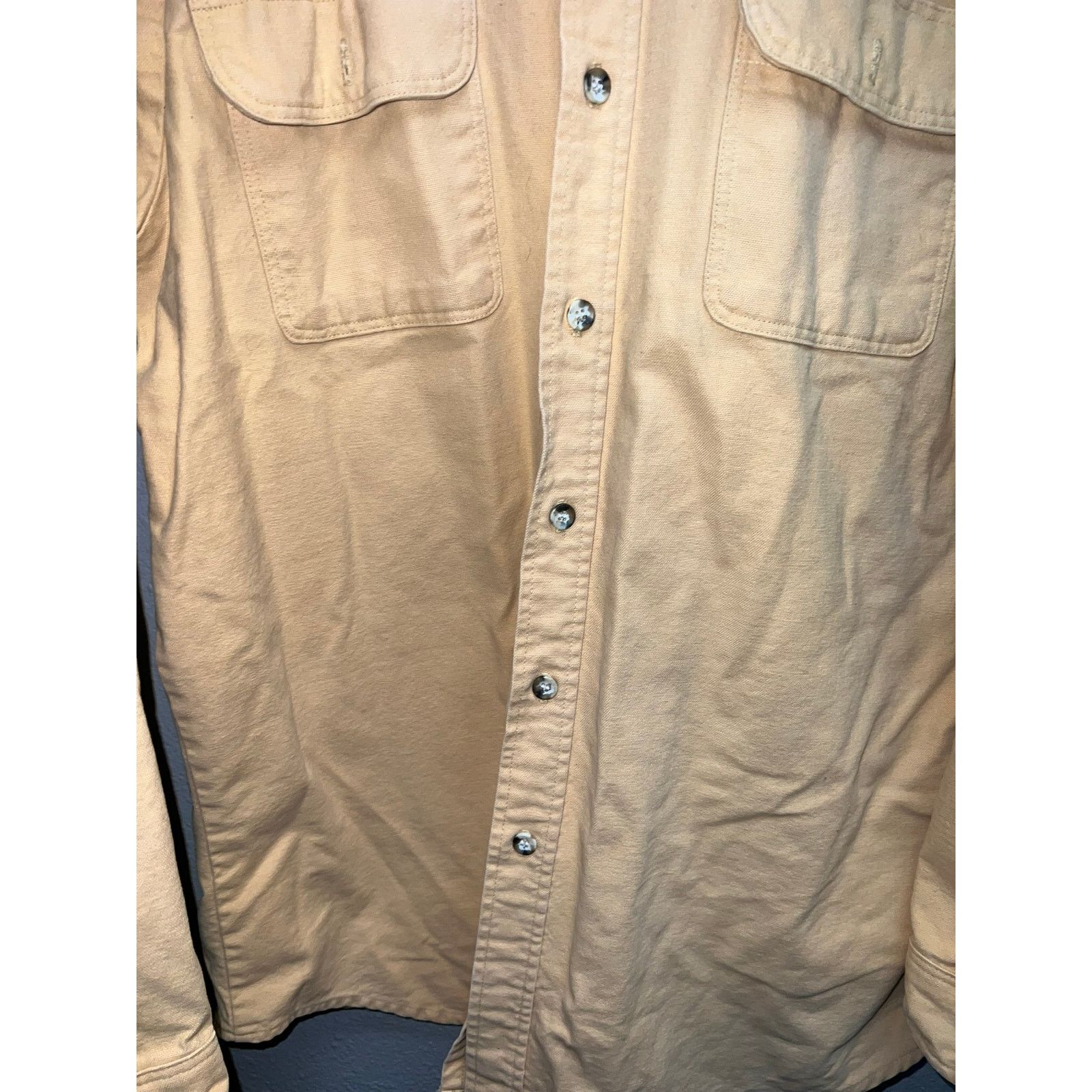 Big Mac Vintage Big Mac Chamois Cloth Button Up Shirt Yellow VTG XL Size US XL / EU 56 / 4 - 4 Thumbnail