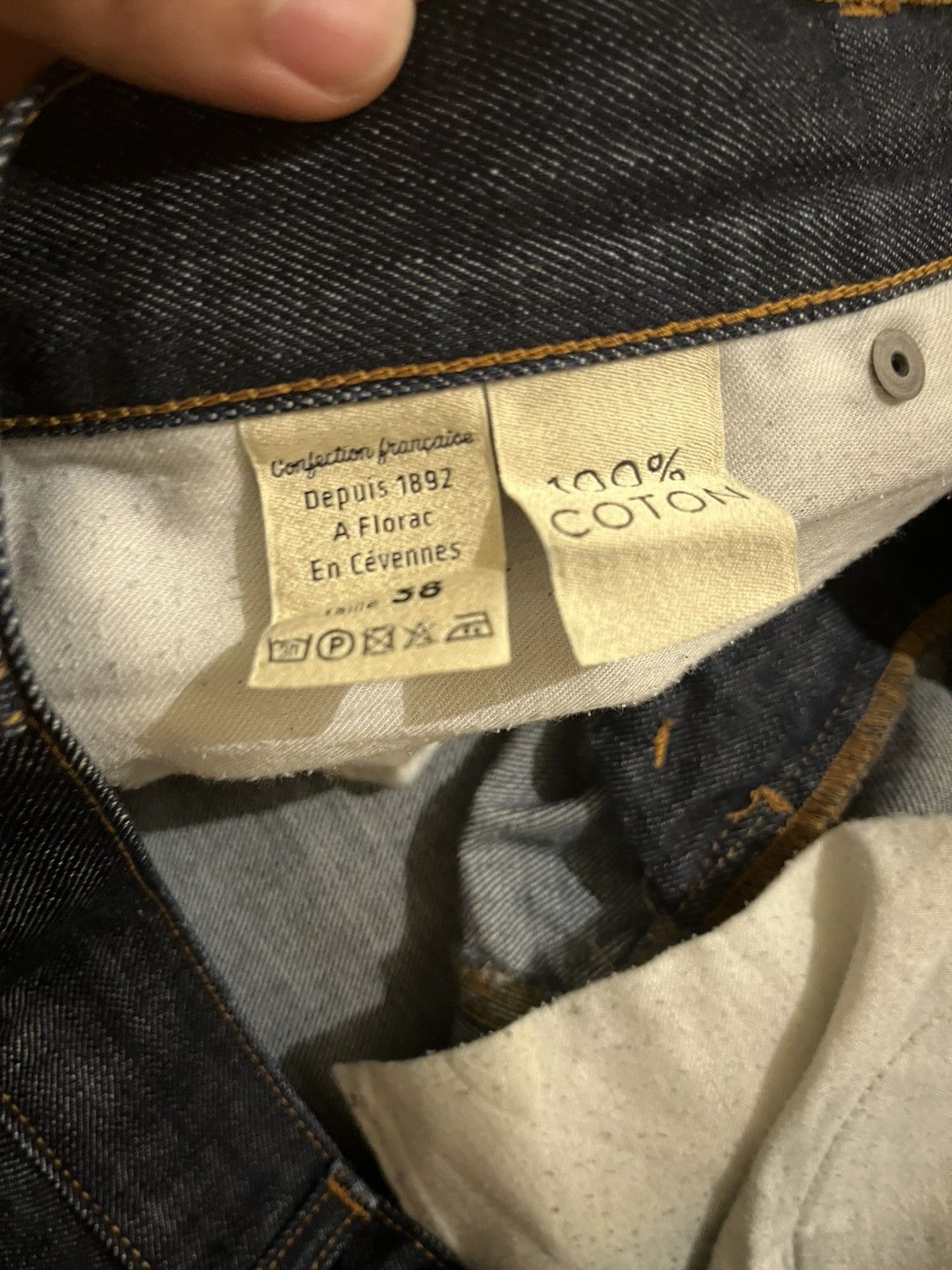 Denim & Co. Atelier Tuffery Raw Denim Alphonse Made In France Size US 29 - 6 Thumbnail