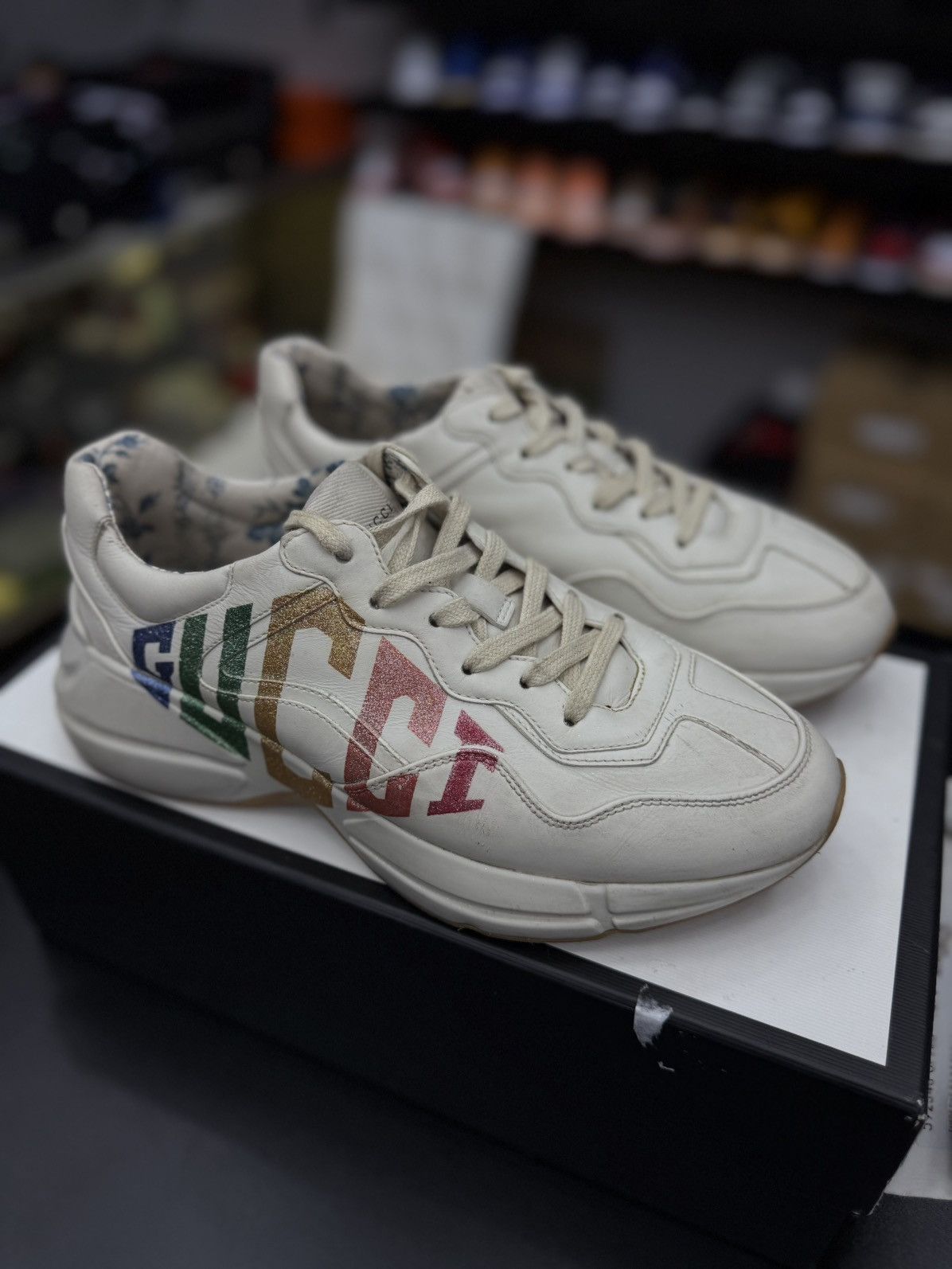 Gucci Gucci Women’s Rhyton Sneakers Size 39.5G/9.5US (W) Size US 9.5 / IT 39.5 - 3 Thumbnail