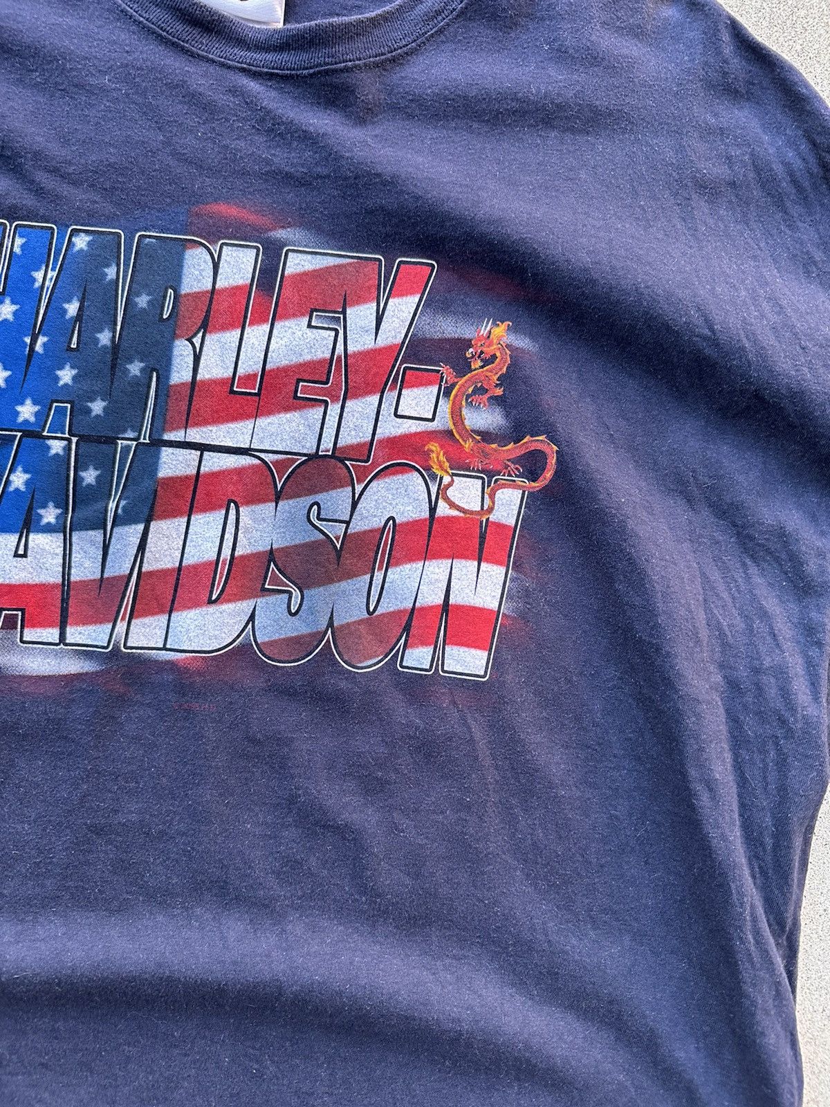 Harley Davidson × Vintage Harley Davidson Tee Shirt Men Size 3XL American Flag Spell Size US XXL / EU 58 / 5 - 3 Thumbnail