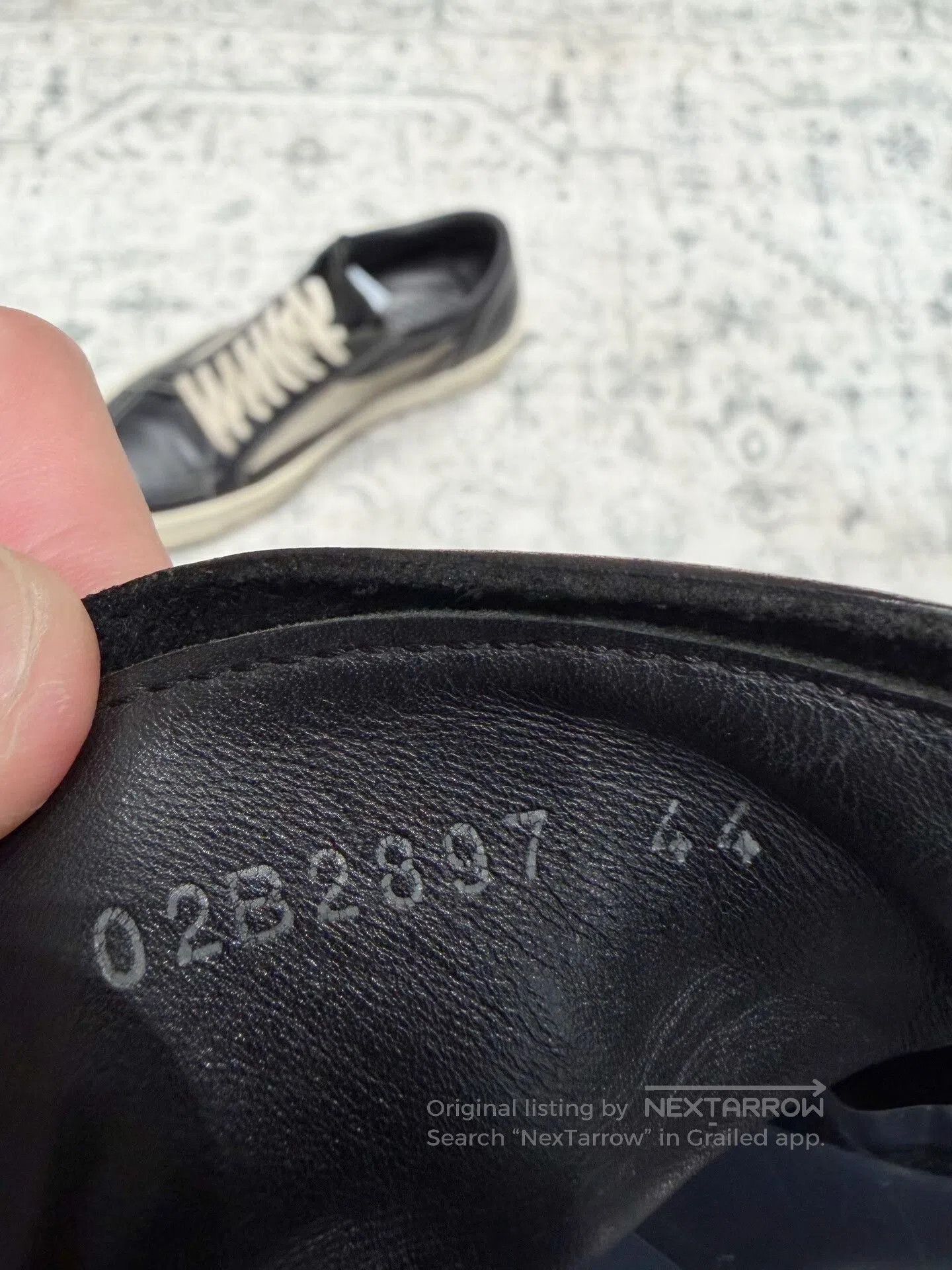 Rick Owens Rick Owens Leather Low-Top Sneakers. Size US 10 / EU 43 - 6 Thumbnail
