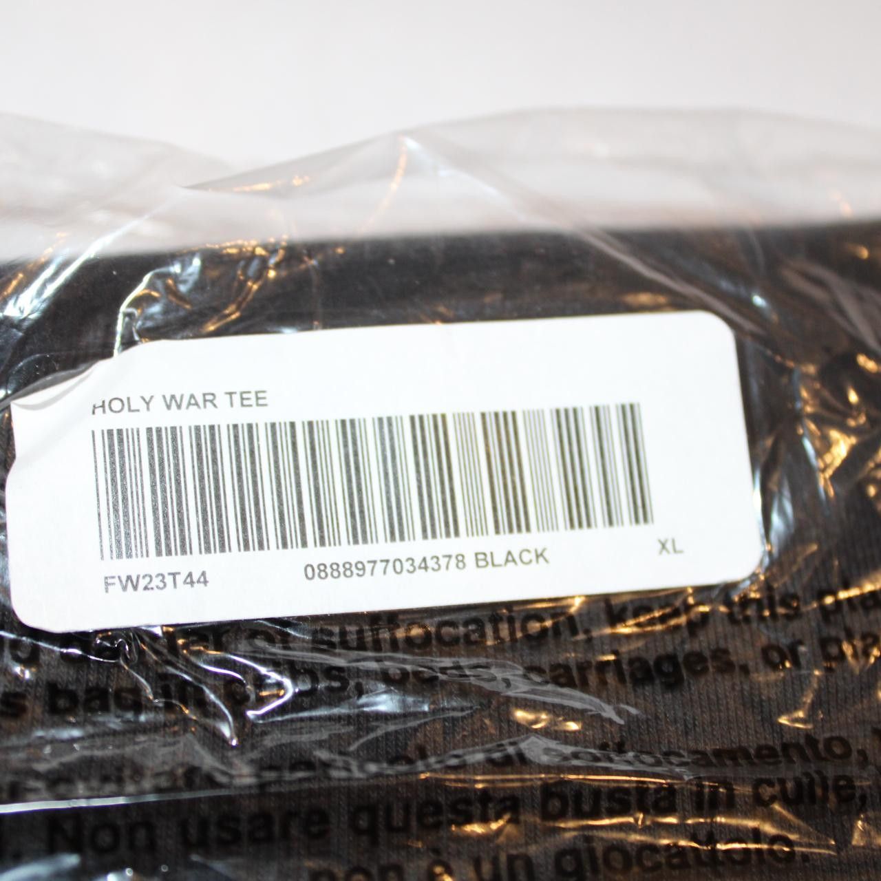 Supreme Supreme Holy War Tee - Black Size US XL / EU 56 / 4 - 4 Thumbnail