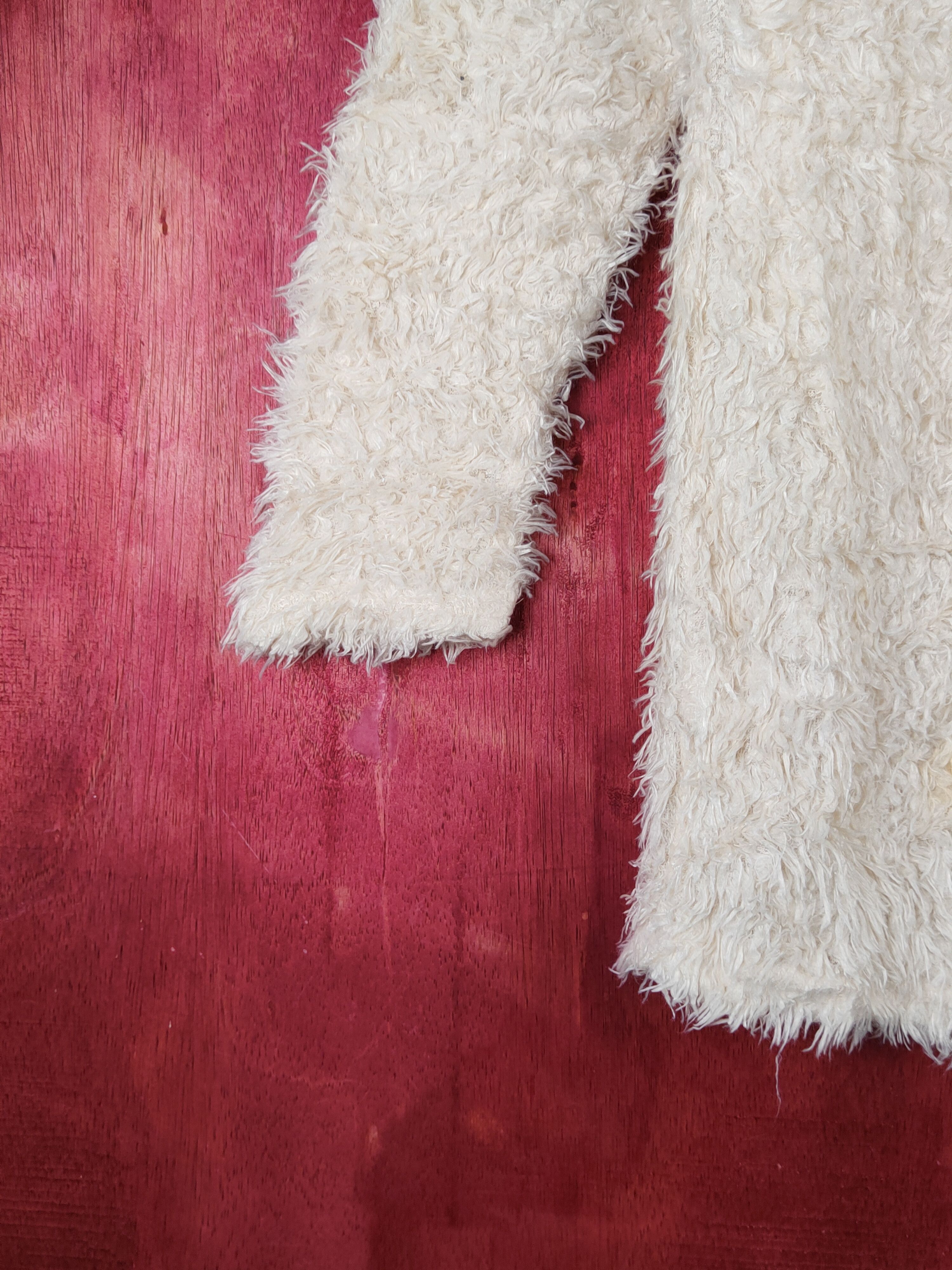 Japanese Brand × Vintage Shake Shake Cream Shag Shaggy Fur Mohair Knitwear #S1934 Size S / US 4 / IT 40 - 4 Thumbnail