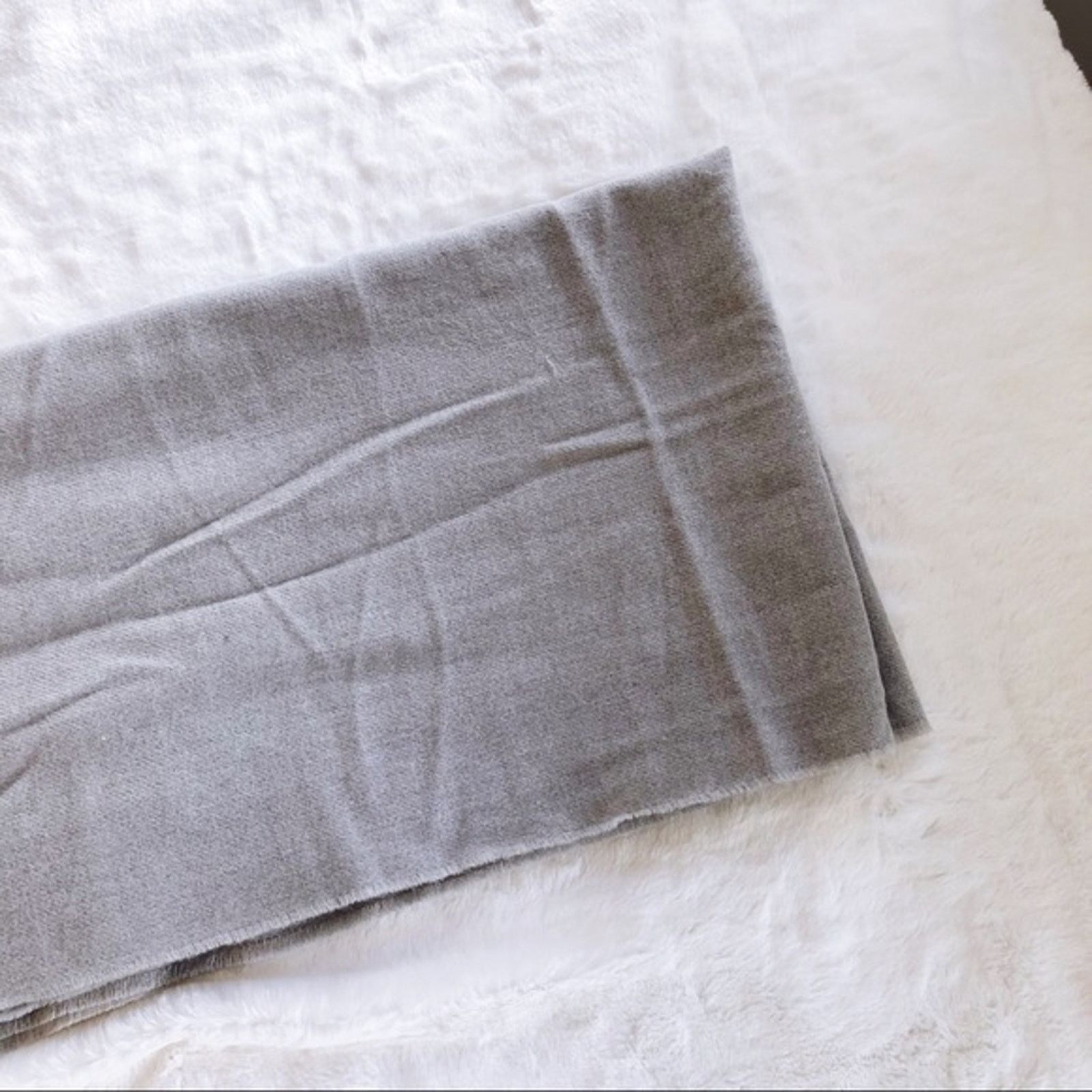 Loft LOFT Light Gray Melange Scarf Size ONE SIZE - 4 Thumbnail