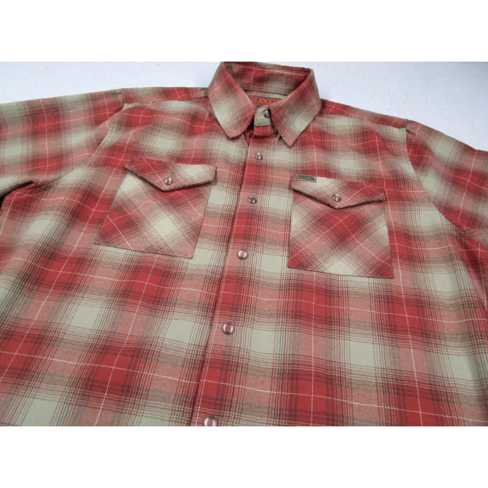 Vintage Dixxon Shirt Mens Large Red Plaid Flannel The Juarez Snap Front Western Size US L / EU 52-54 / 3 - 2 Thumbnail