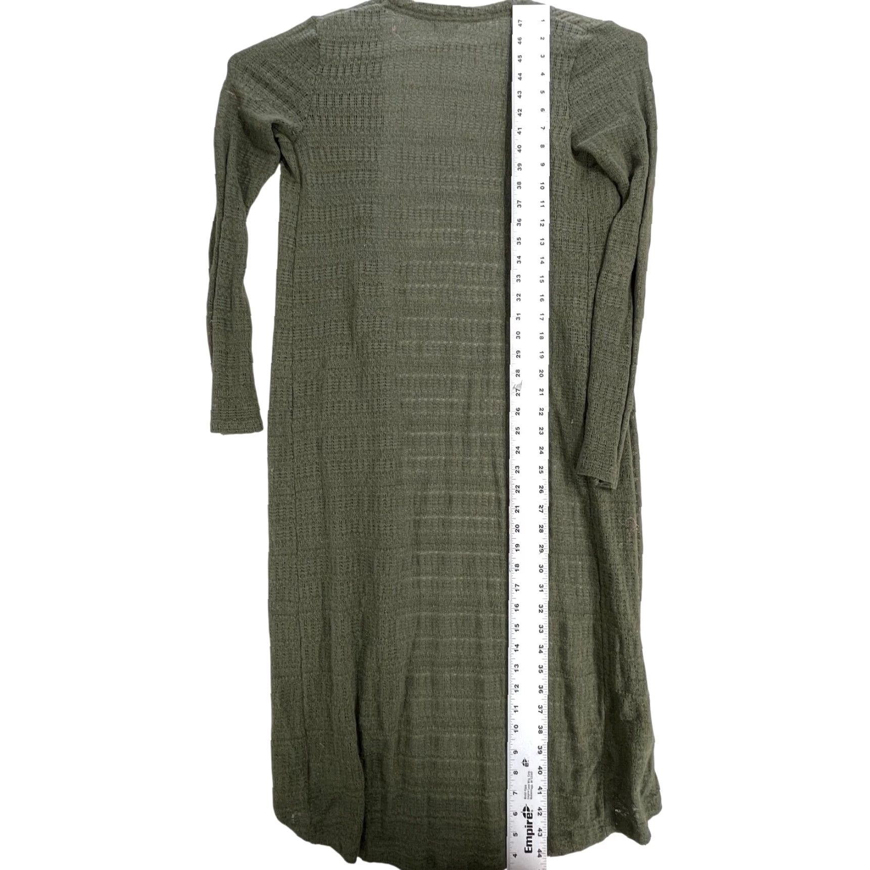 Mossimo Mossimo Duster Cardigan S Green Open-Knit Longline Boho Indie Casual Womens Sweater Size S / US 4 / IT 40 - 5 Thumbnail