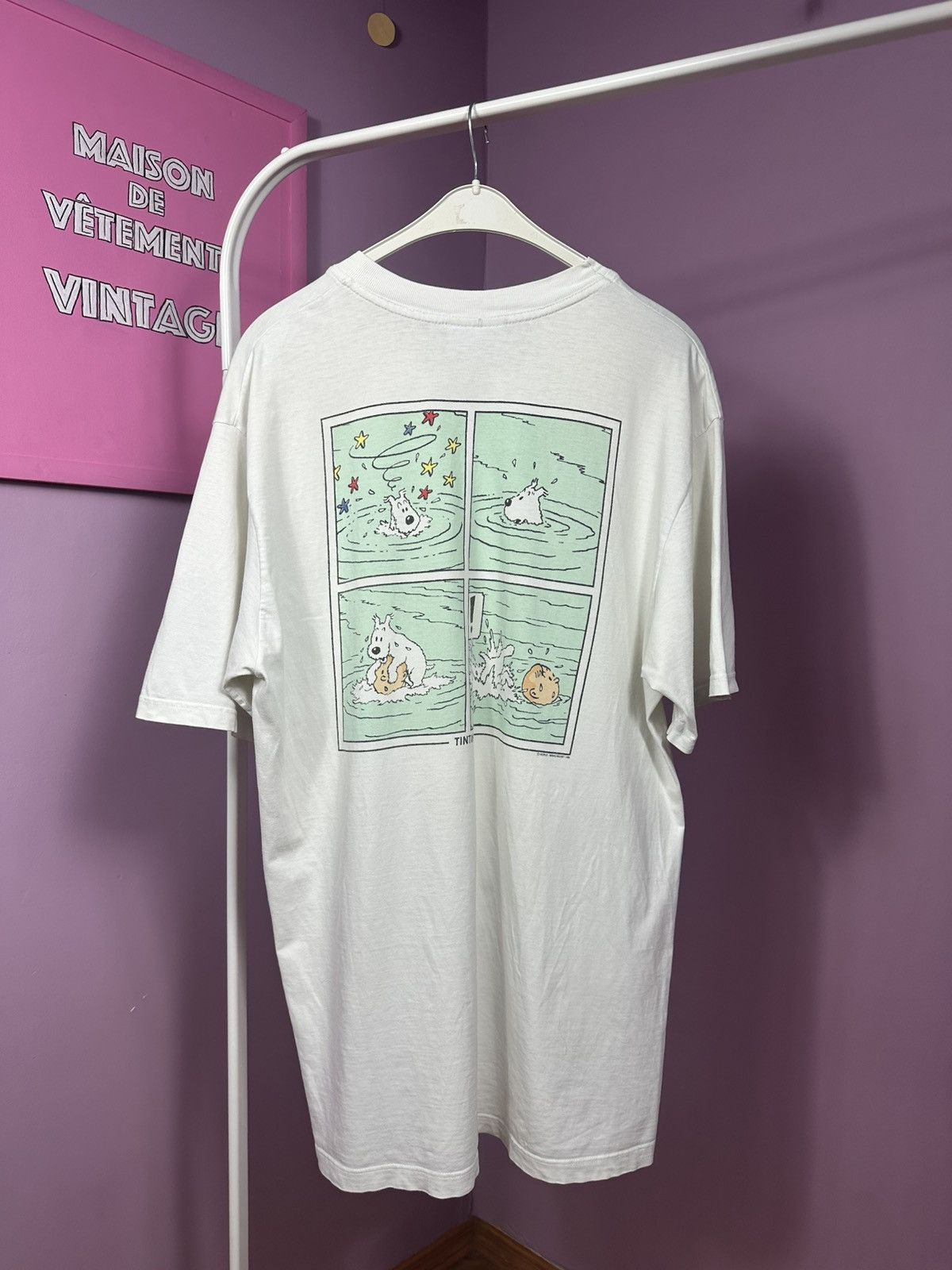 Other Vintage TinTin MoulinsArt 1996 Le Temple Du Soleil T-Shirt Size US L / EU 52-54 / 3 - 16 Thumbnail