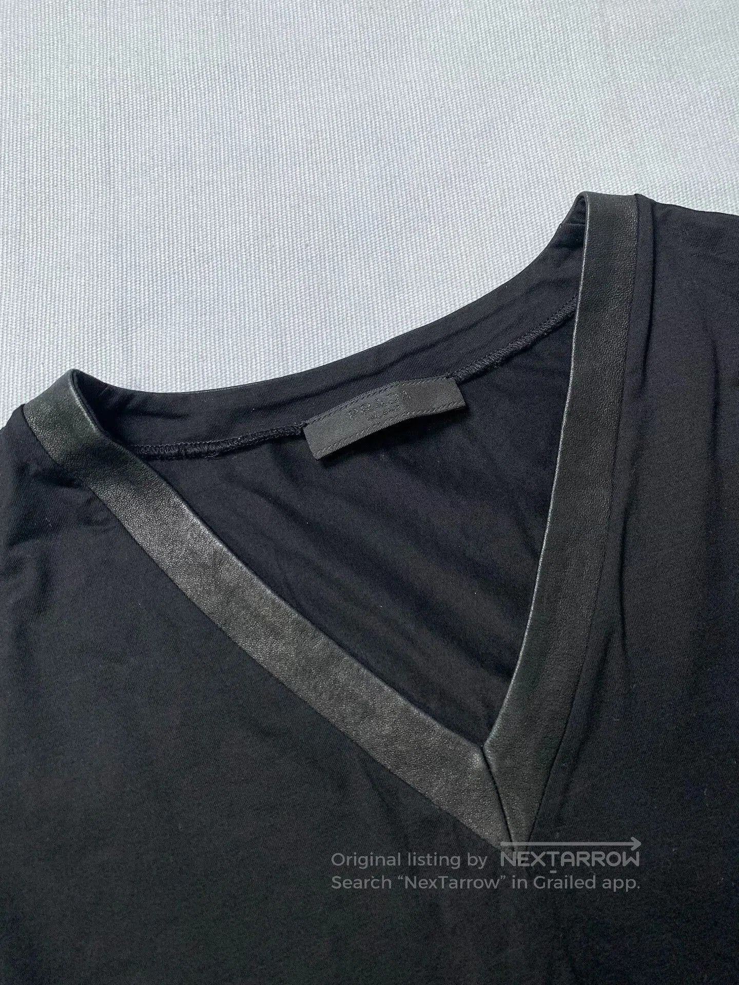 Prada Prada Lambskin Trim Long. Size US XL / EU 56 / 4 - 1 Thumbnail