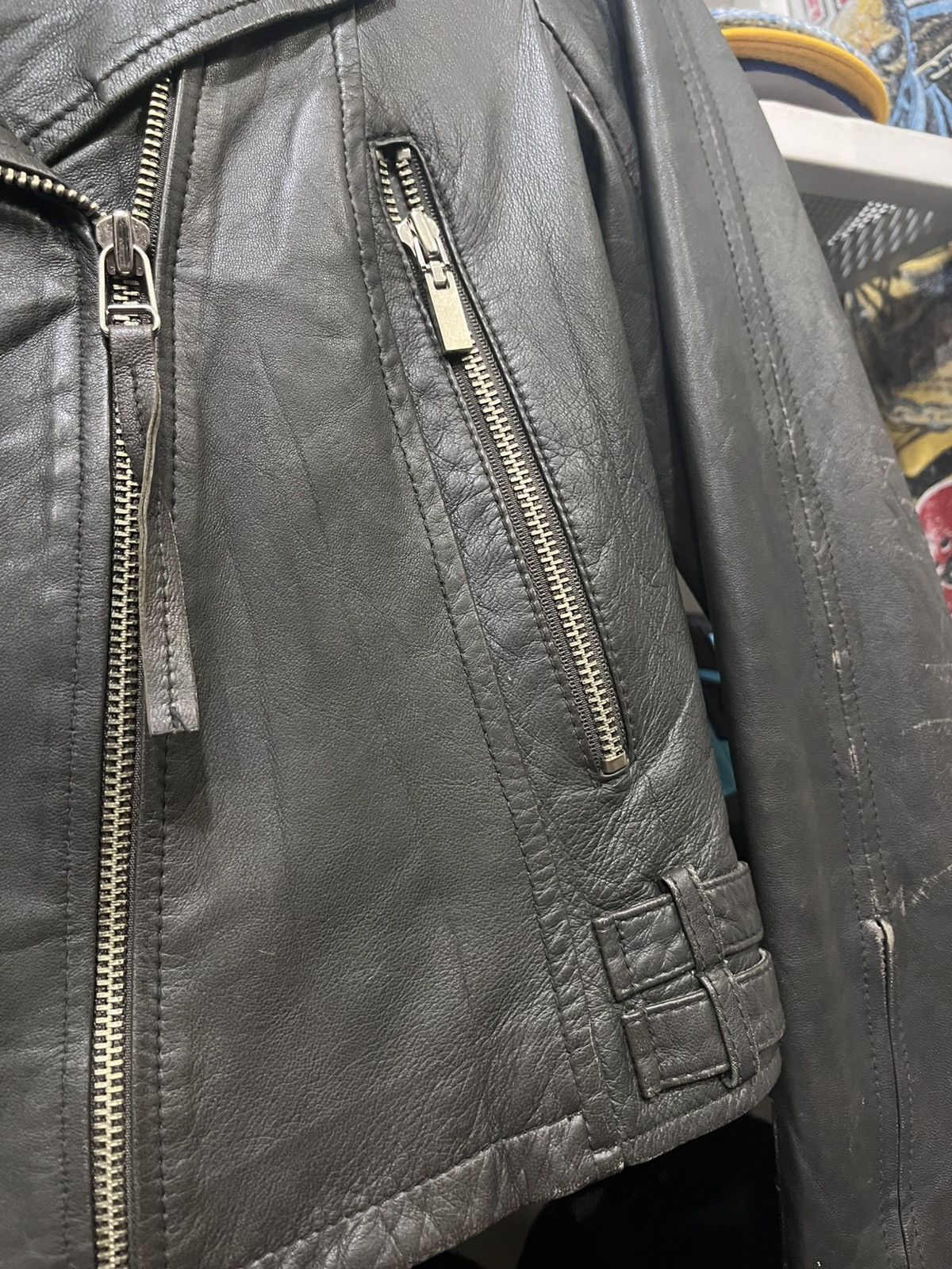 Genuine Leather ICINOO TRUCKER LEATHER JACKET Size M / US 6-8 / IT 42-44 - 4 Thumbnail