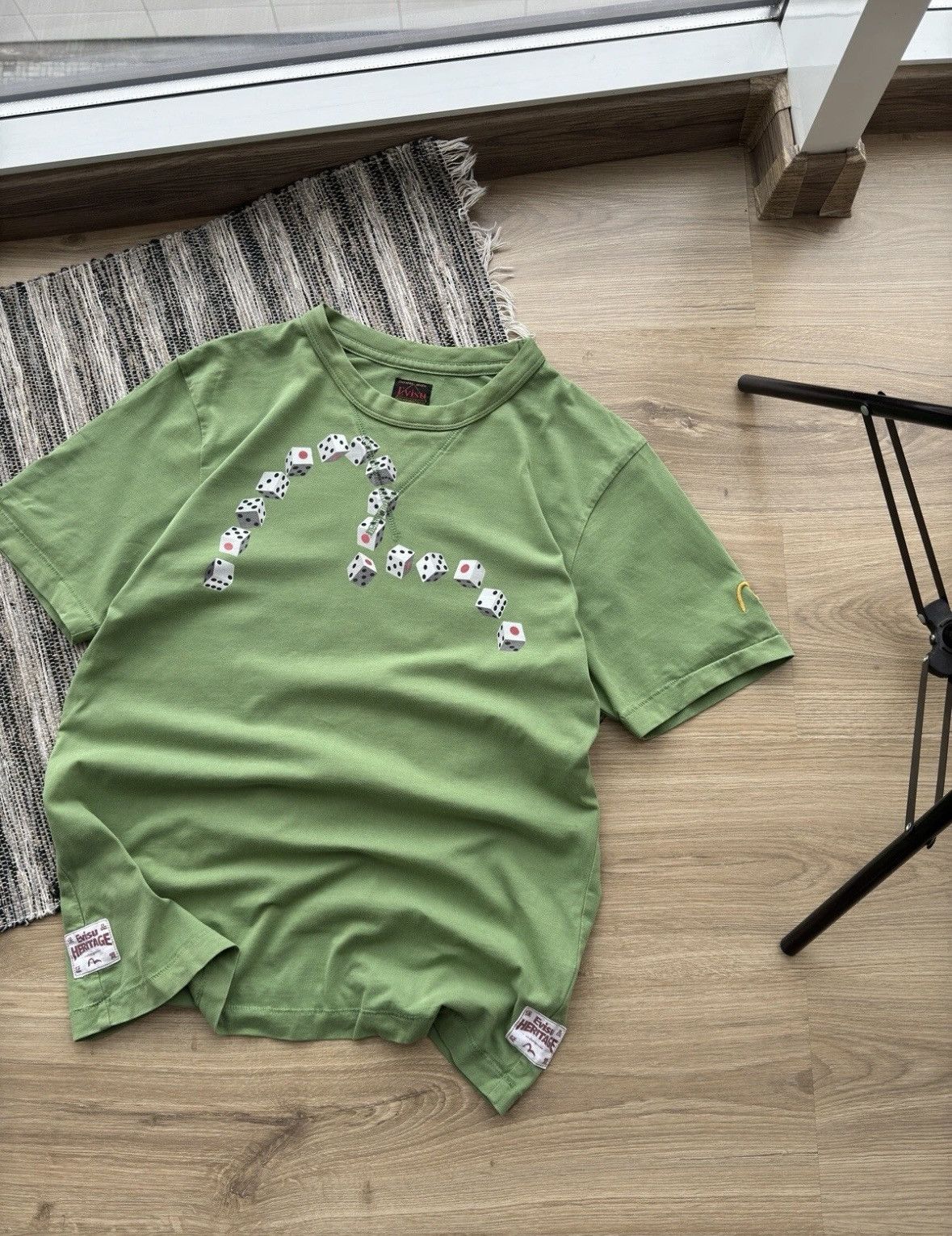 Evisu Vintage Evisu Y2K big logo green distressed tee Size US L / EU 52-54 / 3 - 2 Thumbnail