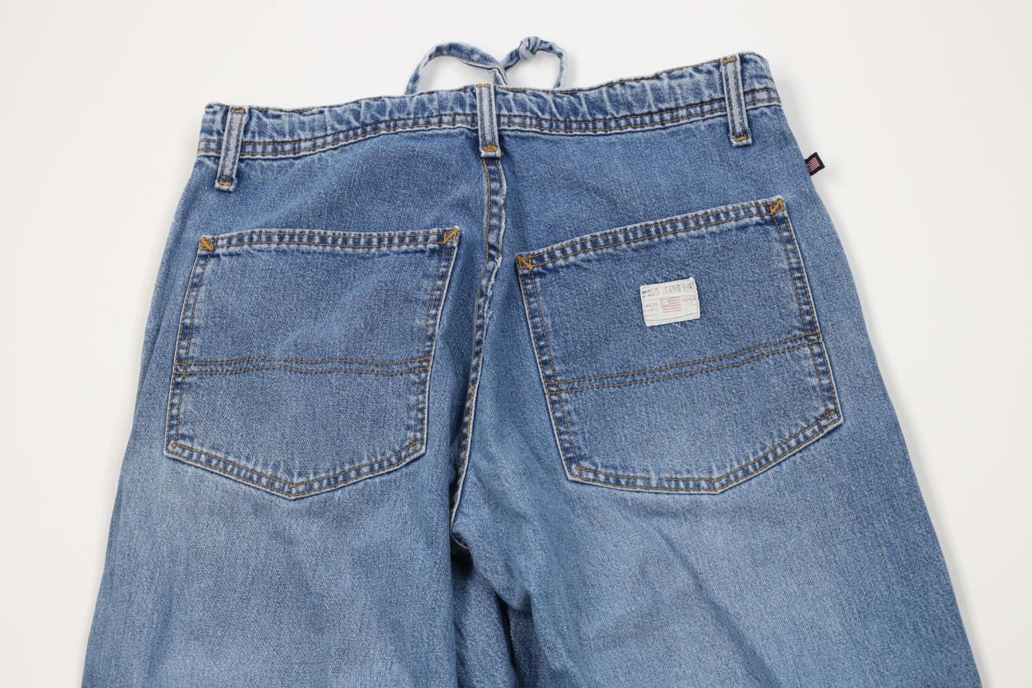 Polo Ralph Lauren Vintage 90s Ralph Lauren Spell Out Wide Leg Denim Jeans Blue Size US 32 / EU 48 - 12 Thumbnail