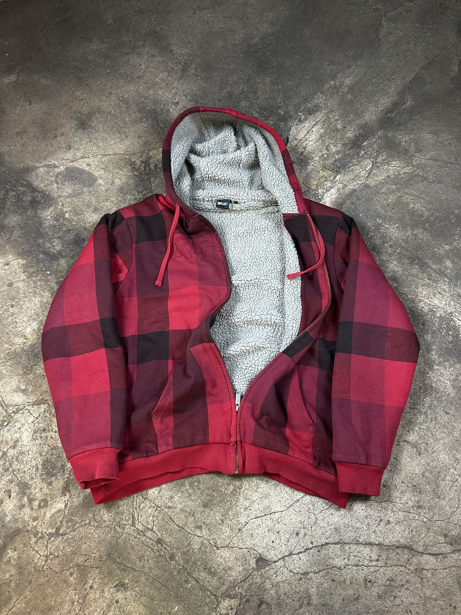 00s Vintage Rip Curl Sherpa Boxy Hoodie