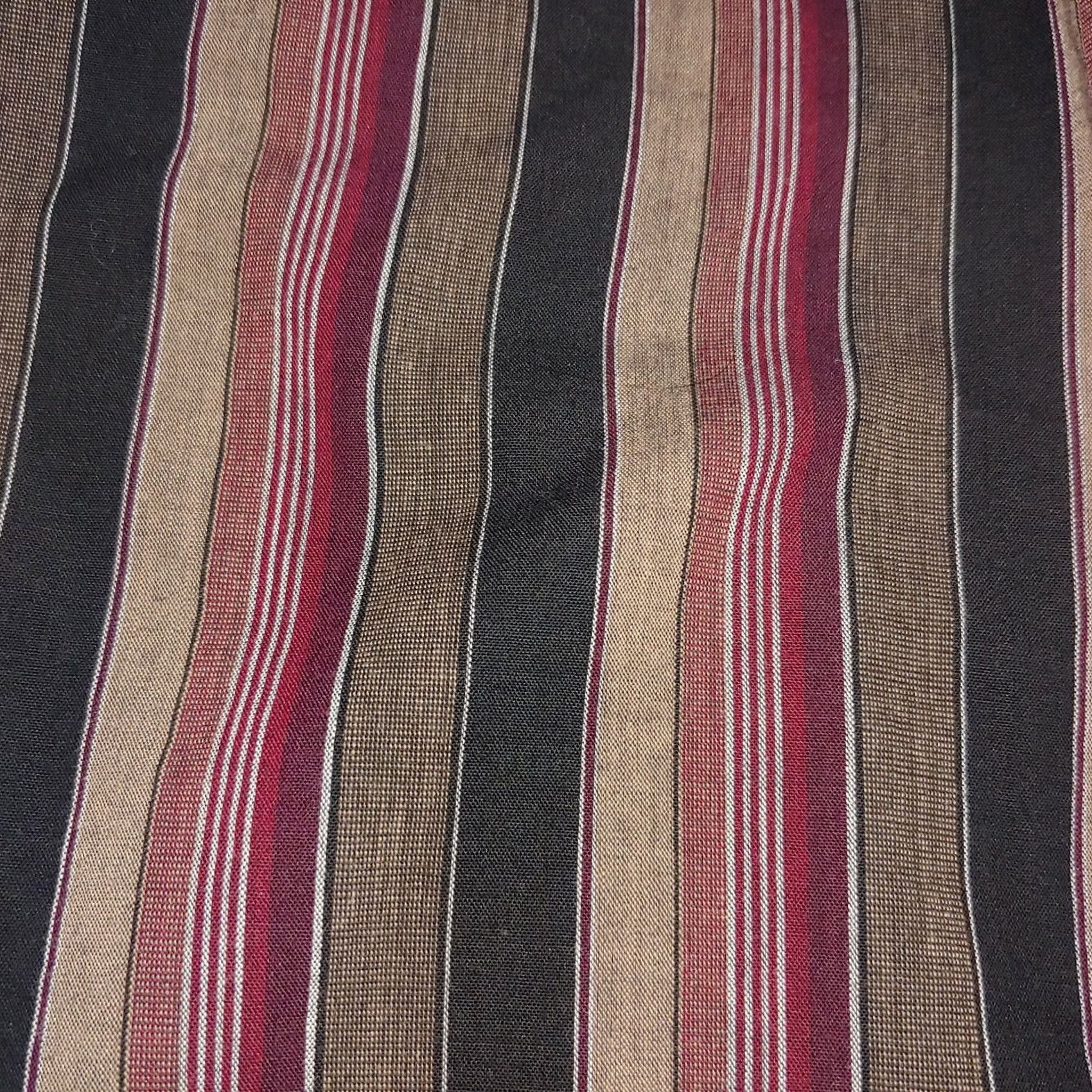 Wrangler VINTAGE Wrangler Western Shirt Large Pearl Snap Retro Stripe Brown Maroon Long Slv Rodeo Size US L / EU 52-54 / 3 - 8 Thumbnail