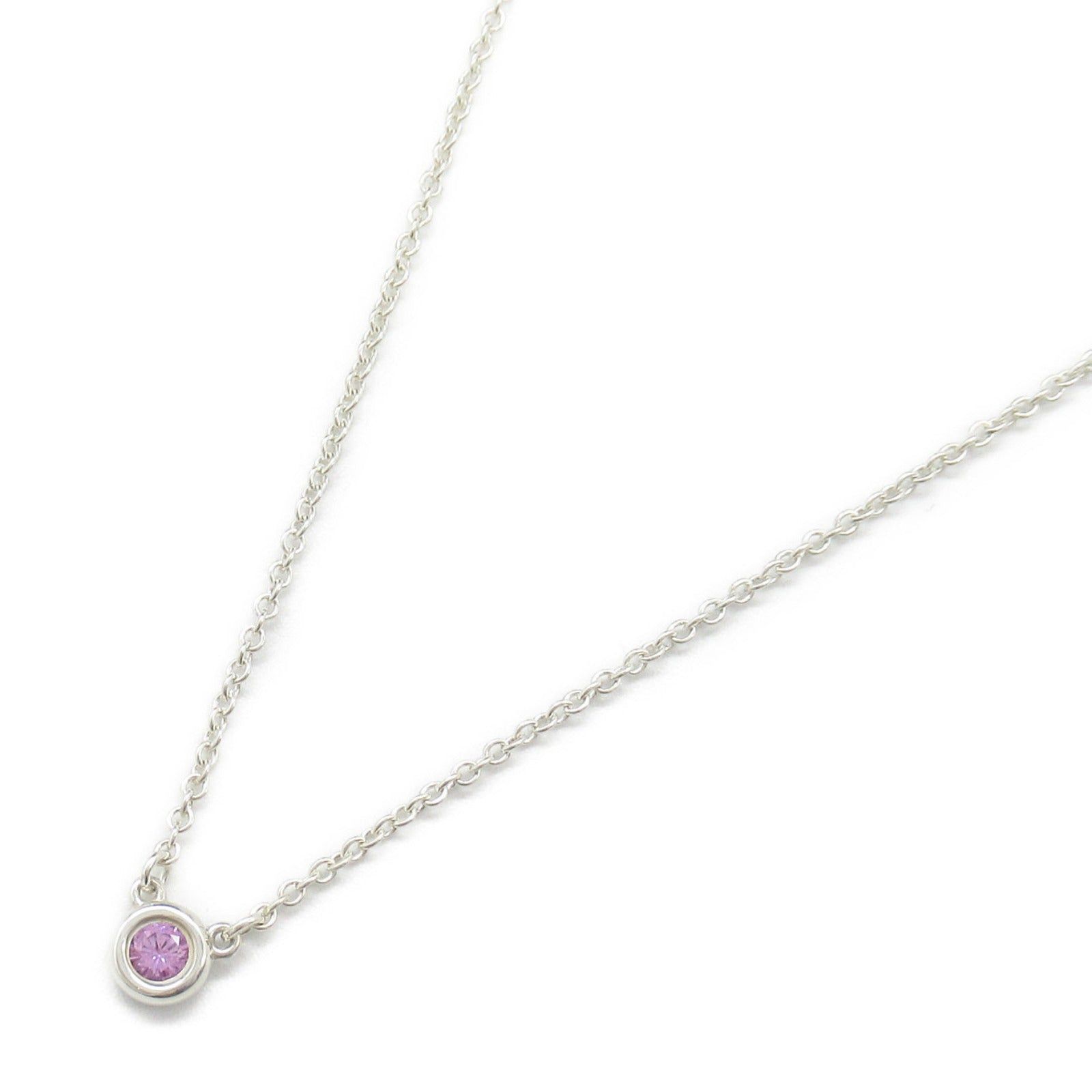 Tiffany & Co. Tiffany Co By-The-Yard Pink Sapphire Necklace 925 Silver Size ONE SIZE - 1 Thumbnail