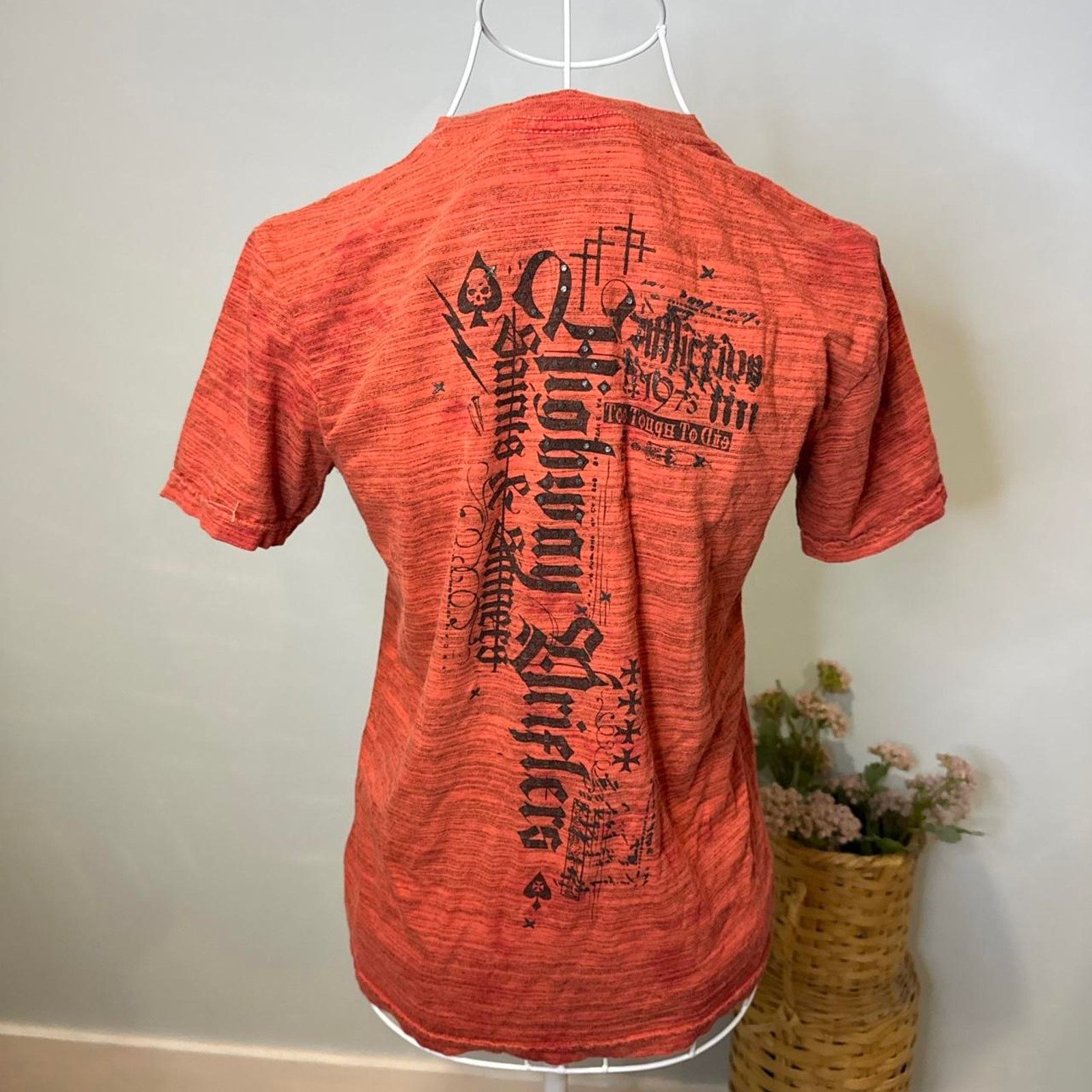 Affliction Rare Vintage y2k orange sinful affliction t shirt Size US M / EU 48-50 / 2 - 4 Thumbnail