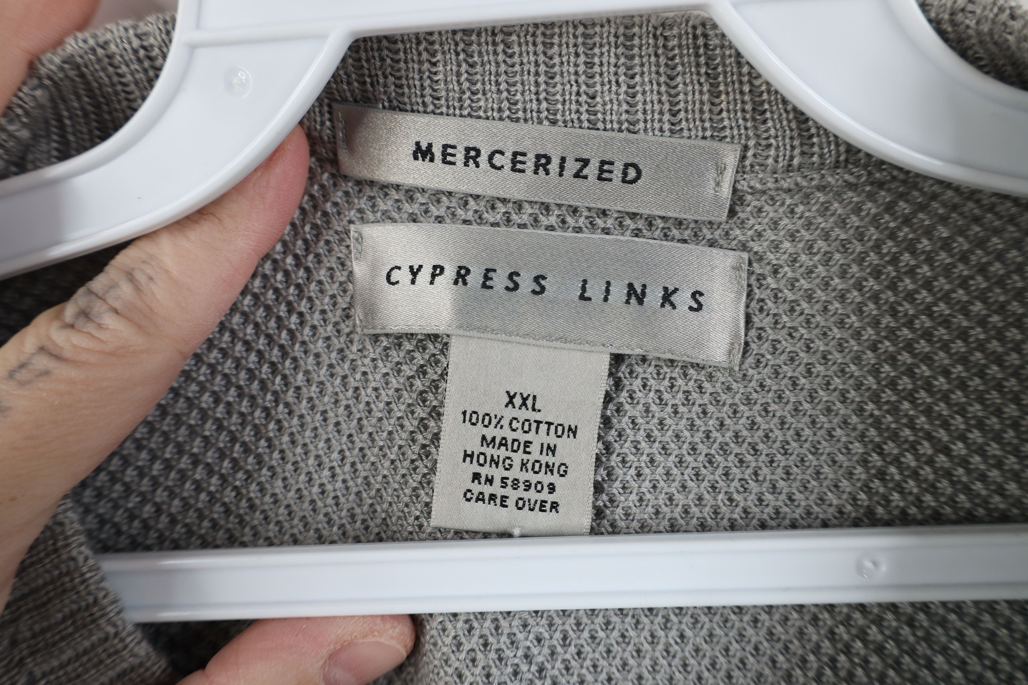 Vintage Vintage 90s Streetwear Cotton Thermal Knit Sweater Vest Gray Size US XXL / EU 58 / 5 - 5 Thumbnail