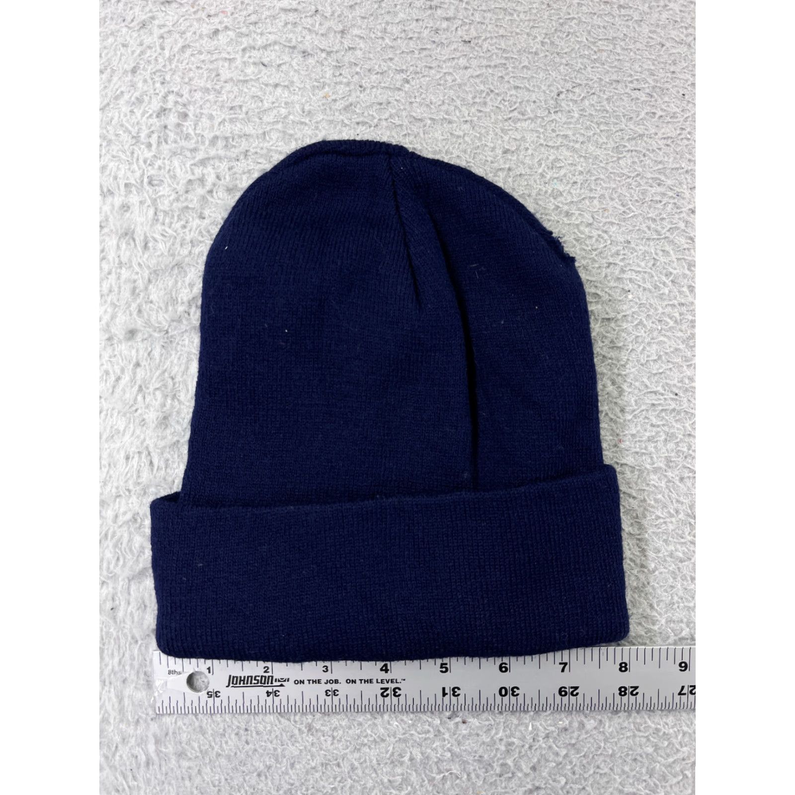 Vintage VINTAGE Beanie Hat Men Adult One Size Blue Yellow Embroidered Letter S Knit Acrylic Ski - Mens Beanie Size ONE SIZE - 3 Thumbnail
