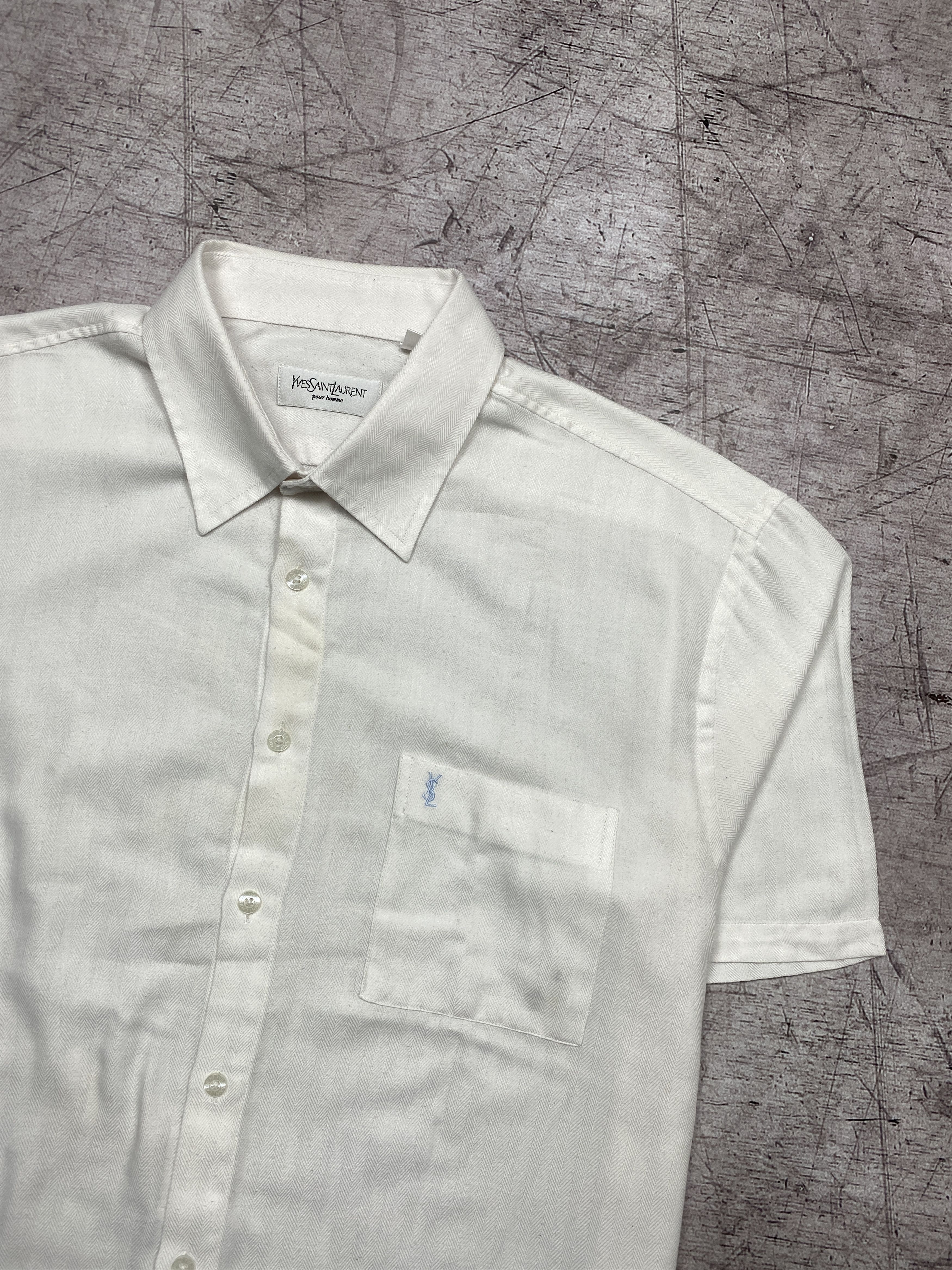 Yves Saint Laurent Vintage Yves Saint Laurent Short Sleeve Shirt YSL Size US XL / EU 56 / 4 - 2 Thumbnail