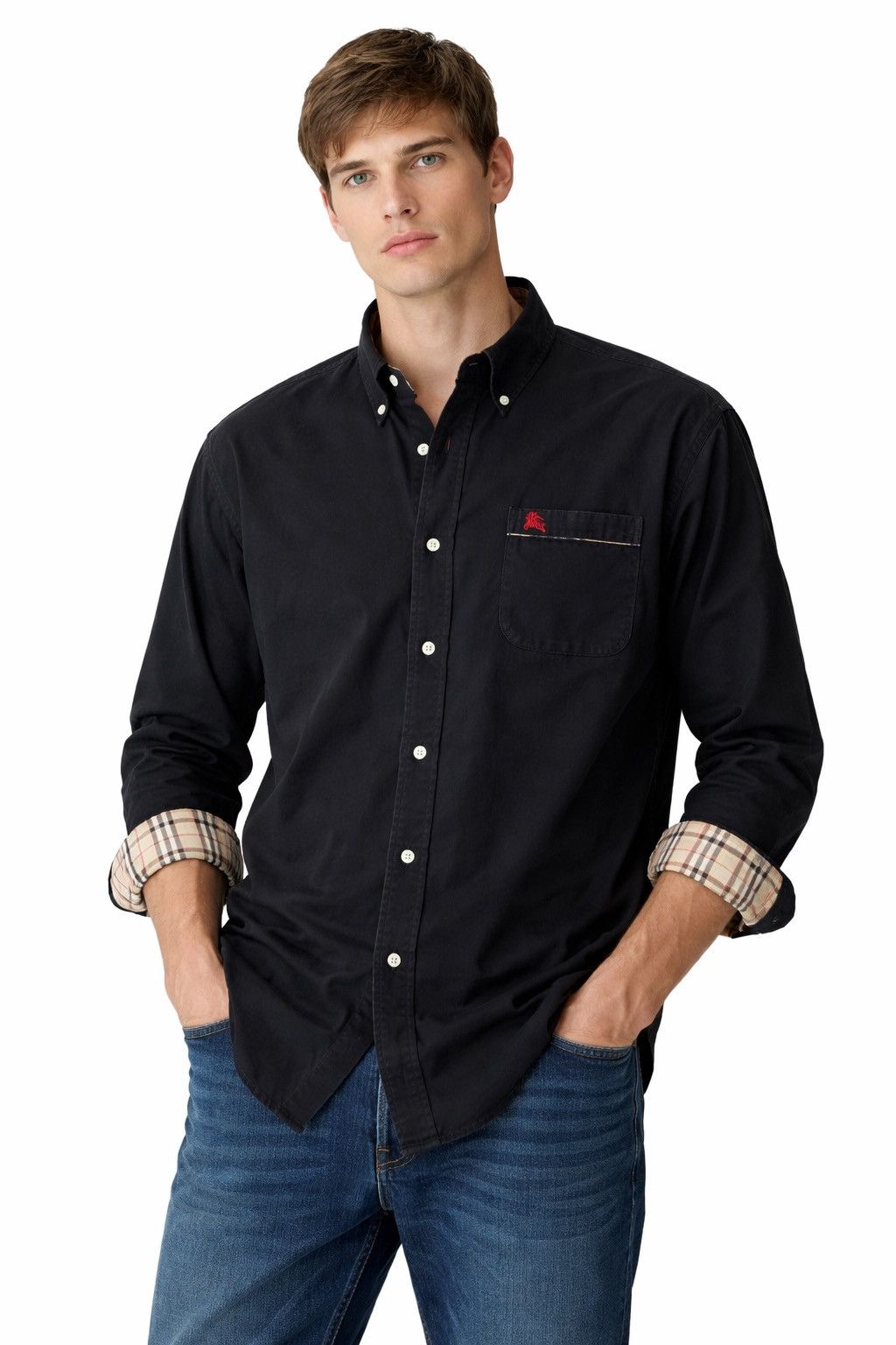 ‼️LAST DROP‼️Burberry London Button Down Nova Check Accent