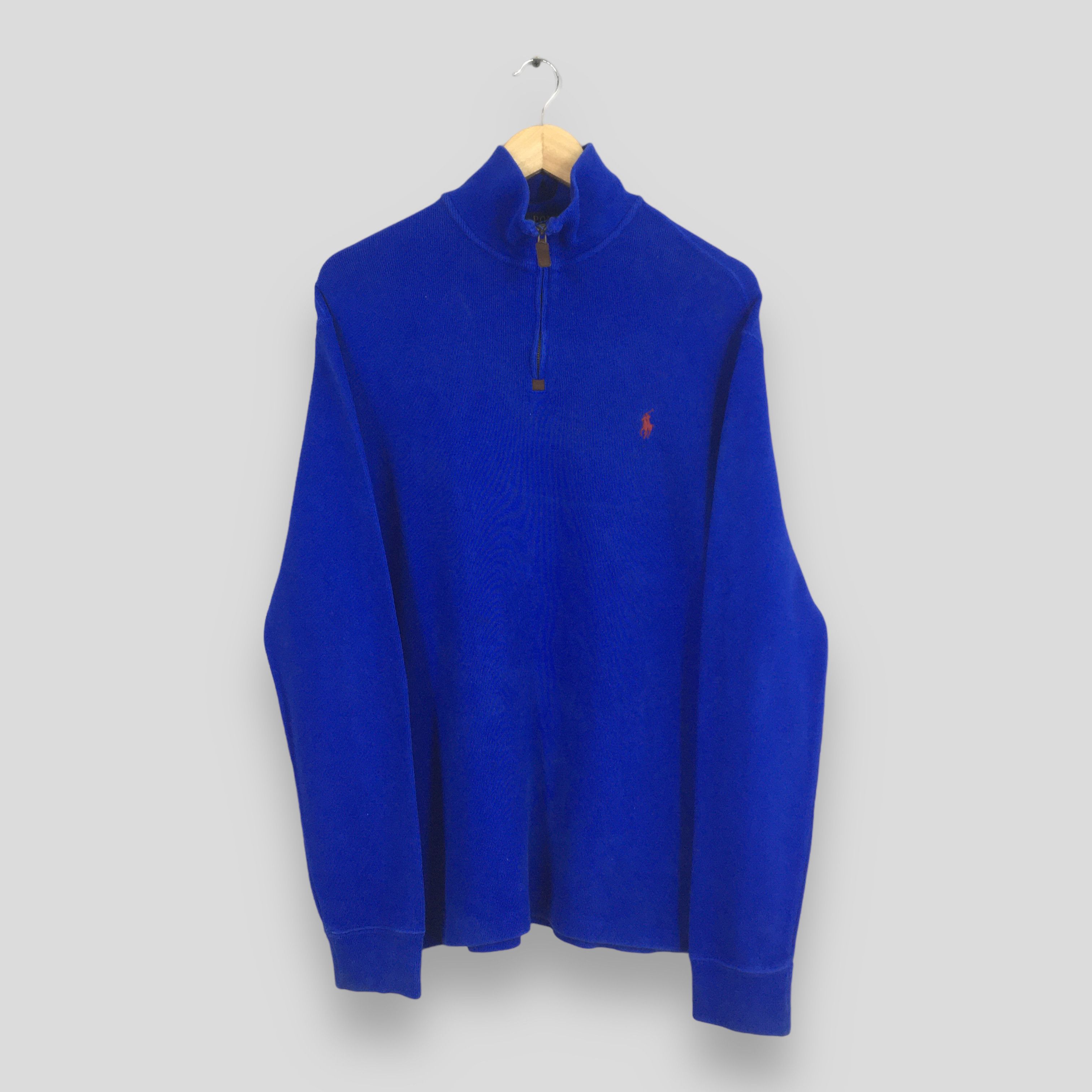 Polo Ralph Lauren × RRL Ralph Lauren × Ralph Lauren Vintage Polo Golf Ralph Lauren Blue Sweatshirt Medium Size US M / EU 48-50 / 2 - 1 Thumbnail