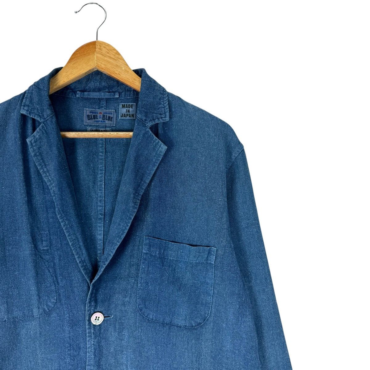 Blue Blue Japan 🔥BLUE BLUE ARIGATO INDIGO DENIM LONG BUTTON SHIRTS Size US L / EU 52-54 / 3 - 3 Thumbnail