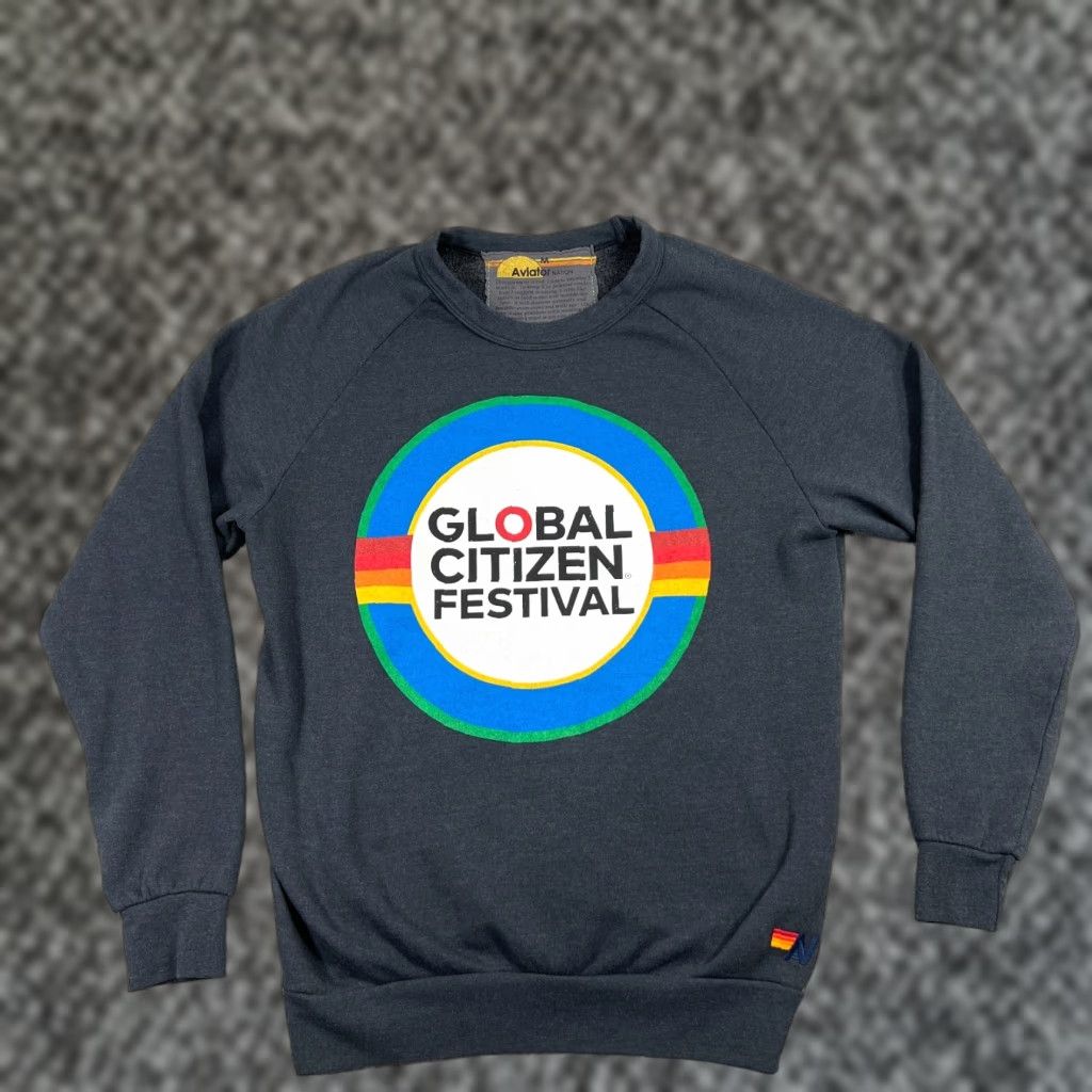 Aviator Nation Aviator Nation Sweatshirt Medium Navy Global Citizen Festival Casual Crewneck Size M / US 6-8 / IT 42-44 - 1 Thumbnail