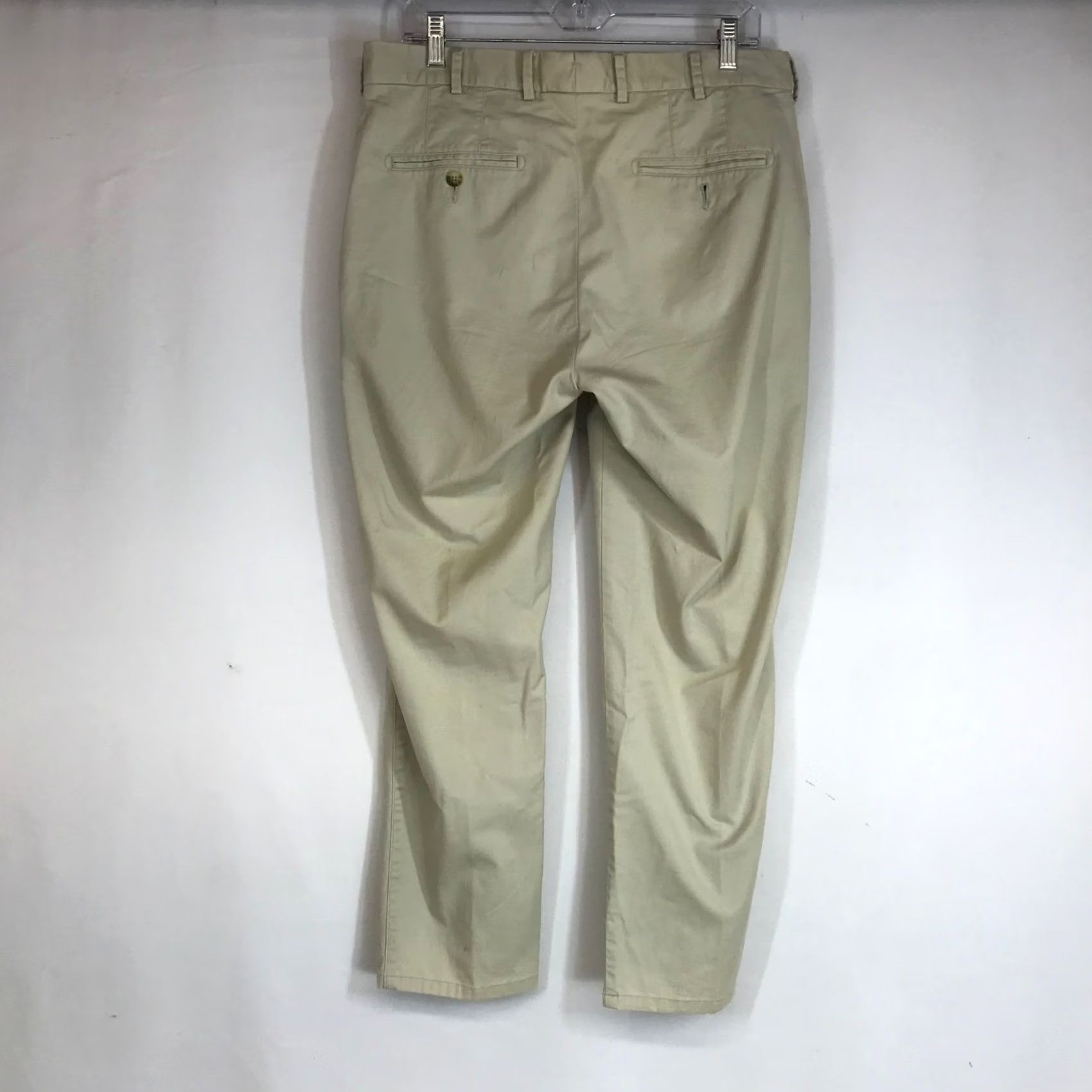 Peter Millar Peter Millar Mens Tan Chino Pants – Preppy Style, Size 33 Size US 33 - 4 Thumbnail