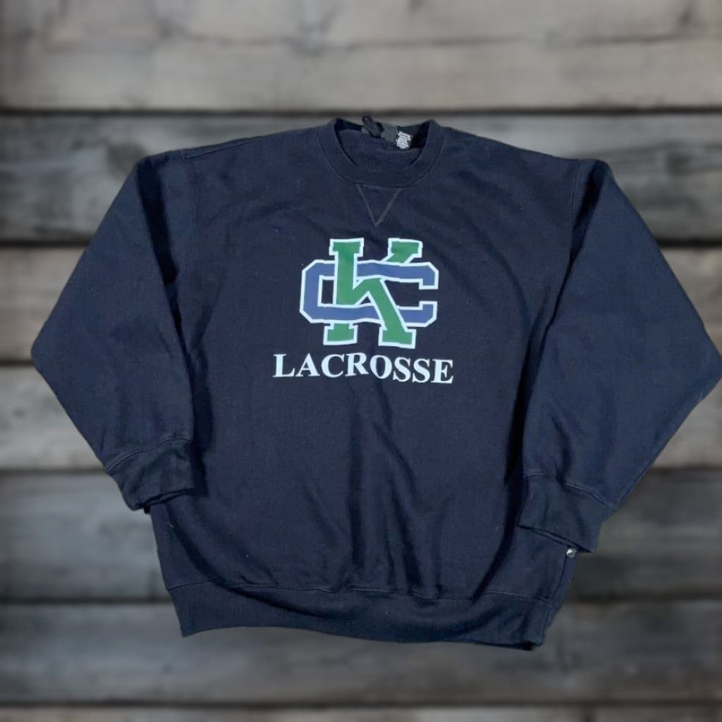 Vintage VINTAGE Pennant Sweatshirt Sports Shirt Adult Large Black Lacrosse Print Size US L / EU 52-54 / 3 - 1 Thumbnail