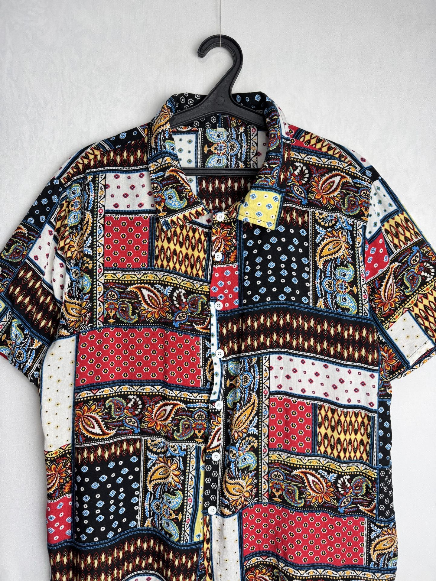 Other Men’s patchwork batik print button up shirt Size US L / EU 52-54 / 3 - 6 Thumbnail
