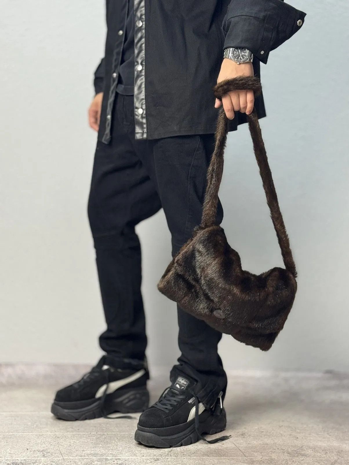 If Six Was Nine Vintage Hysteric Glamour Style Fur Rabbit Opium Bag Gothic Size ONE SIZE - 2 Thumbnail