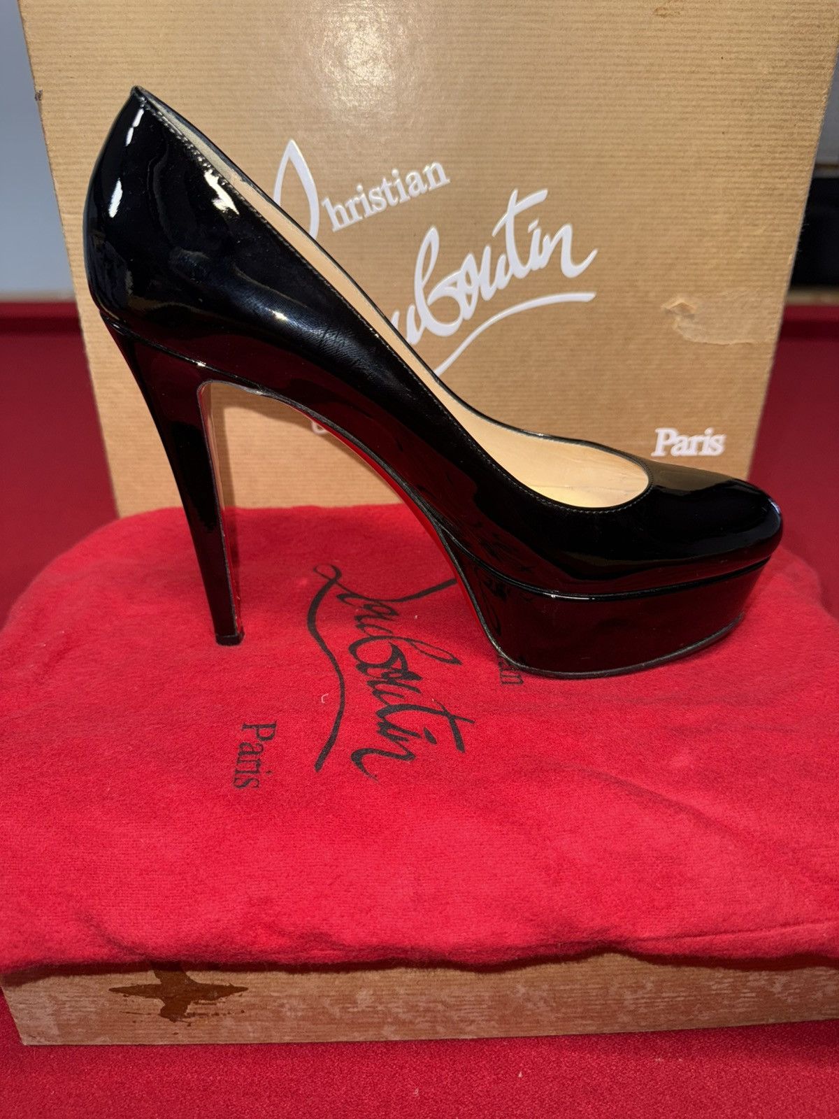 Christian Louboutin Christian Louboutin Bianca 120 Patent Calf Platform Pumps Size US 6.5 / IT 36.5 - 9 Thumbnail