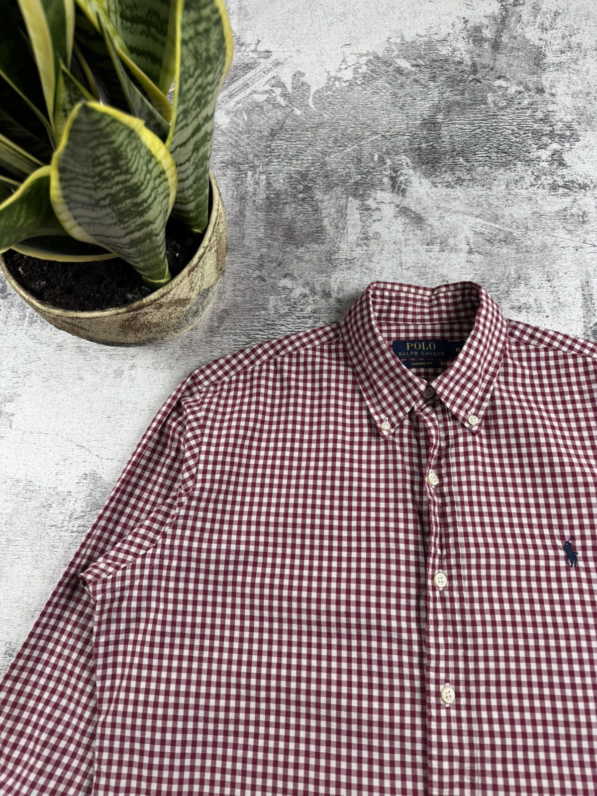 Polo Ralph Lauren Polo Ralph Lauren Cherry Basic Blank Longsleeve Button Shirt Size US M / EU 48-50 / 2 - 8 Thumbnail