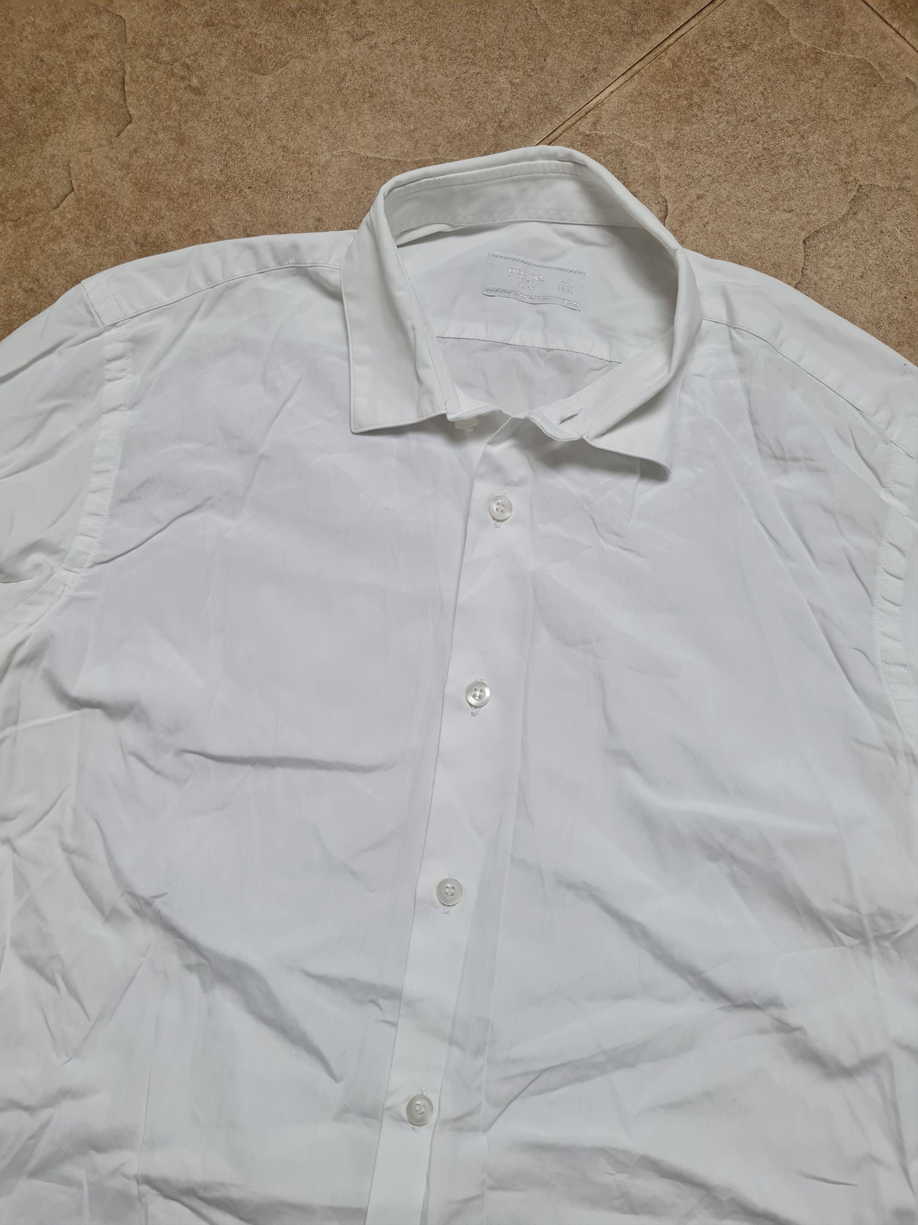 Prada PRADA Milano Men's White Long Sleeve Dress Shirt Italy Size US S / EU 44-46 / 1 - 2 Thumbnail