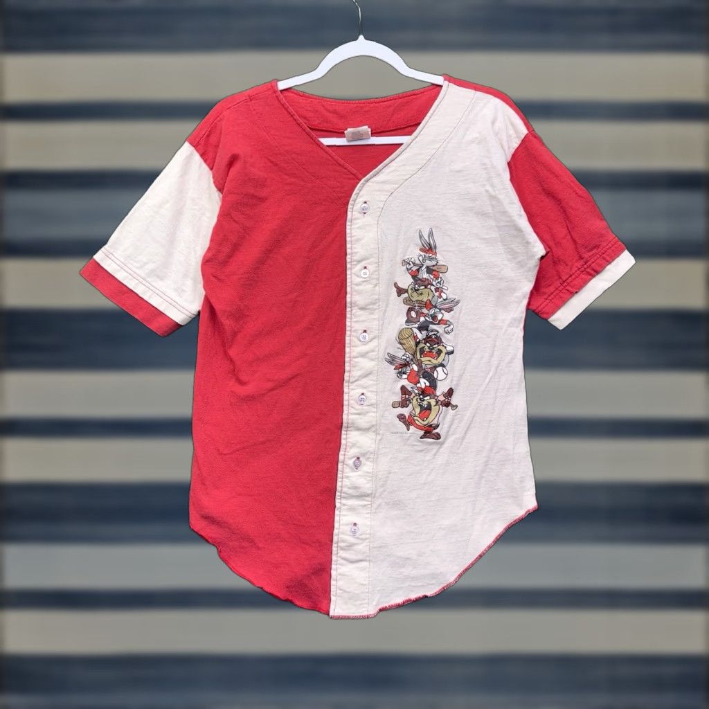 Disney Vintage Disney Mickey Mouse Shirt Womens L Baseball Jersey Button Up Y2K Size L / US 10 / IT 46 - 1 Thumbnail