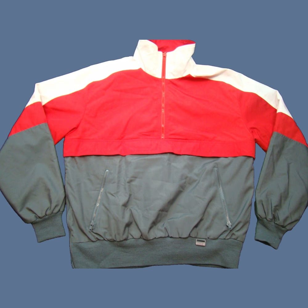 Vintage VINTAGE OSSI SKI-WEAR Mens Jacket Pullover 1/2 Zip Lightweight Red Gray - Skiing Coat Coat? Size US L / EU 52-54 / 3 - 1 Thumbnail