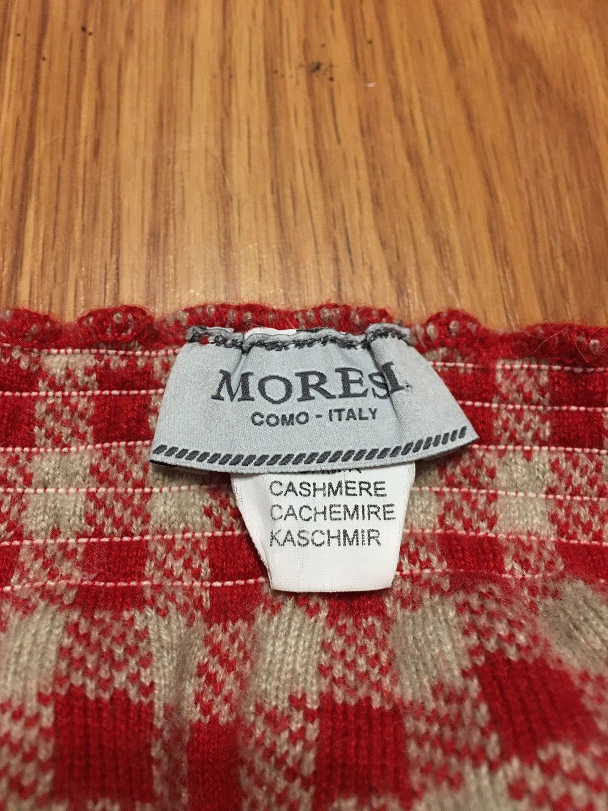 Other MORESI Como Italy Cashmere Red Check Skirt Size S Size 26" / US 2 / IT 38 - 7 Thumbnail